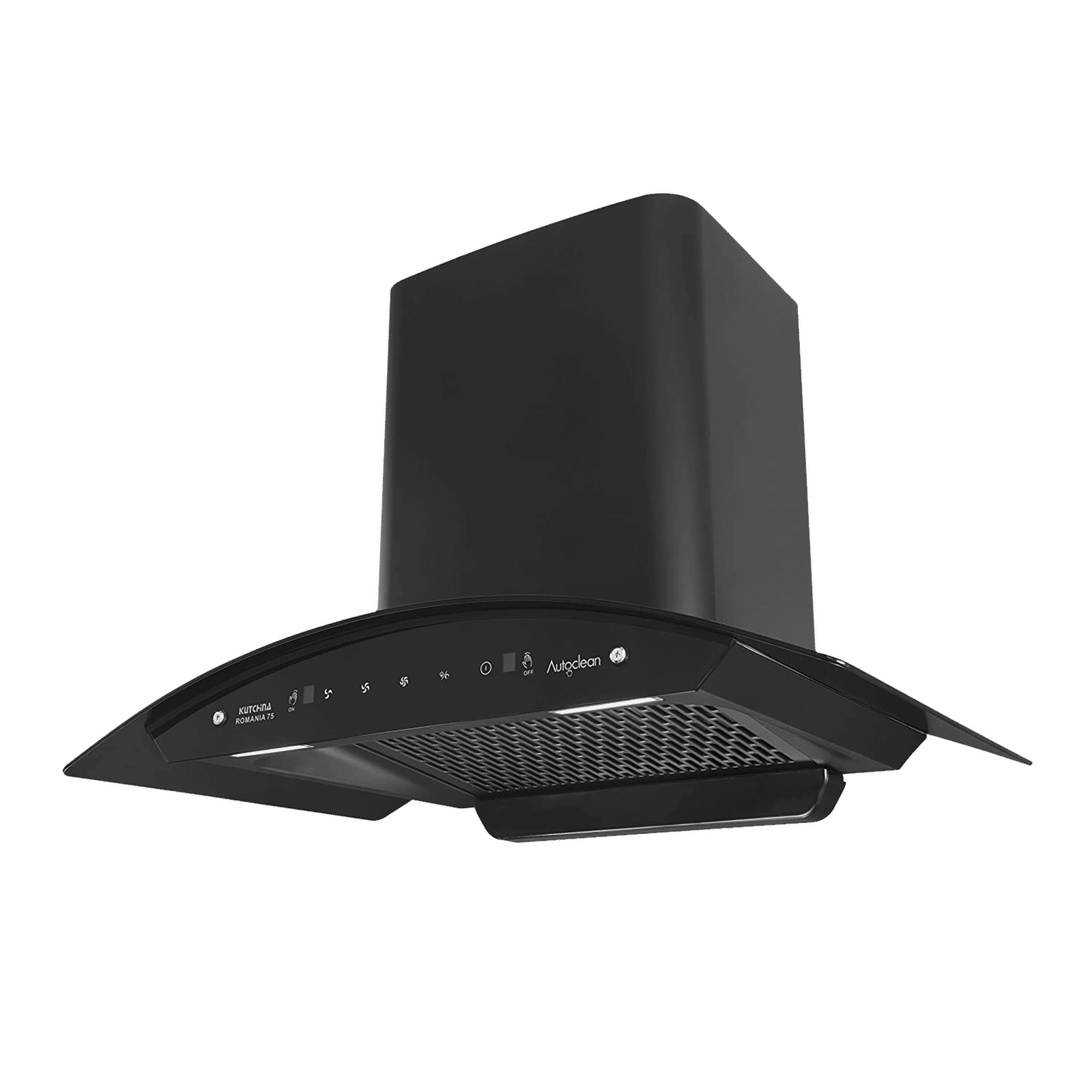 Kutchina Romania 75cm 1250m3/hr Ducted Auto Clean Wall Mounted Chimney with Wave Sensor (Black)_4
