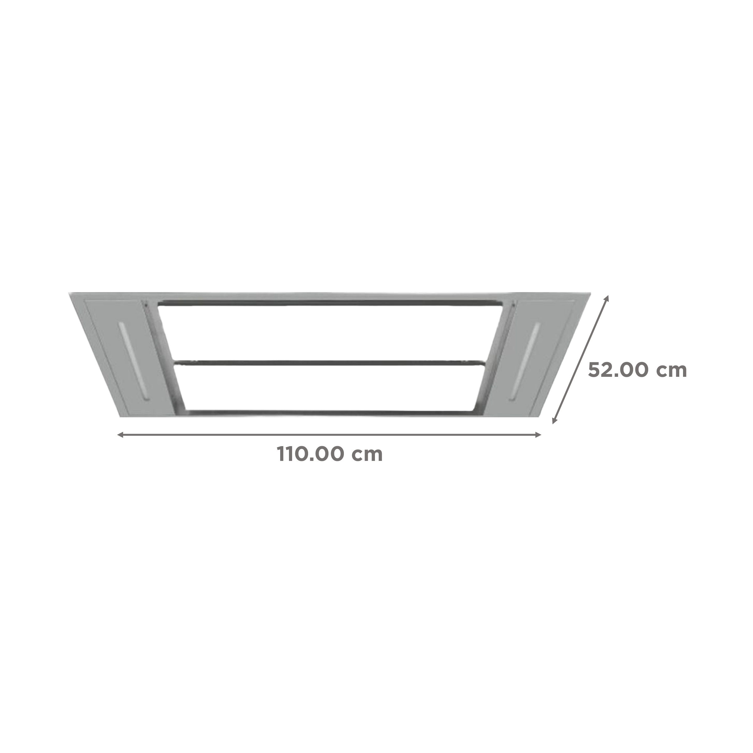 elica GLACIER 110 WH 110cm 1100m3/hr Ducted Ceiling Mounted Chimney with LED Lamp (Stainless Steel) elica GLACIER 110 WH 110cm 1100m3/hr Ducted Ceiling Mounted Chimney with LED Lamp (Stainless Steel)_2