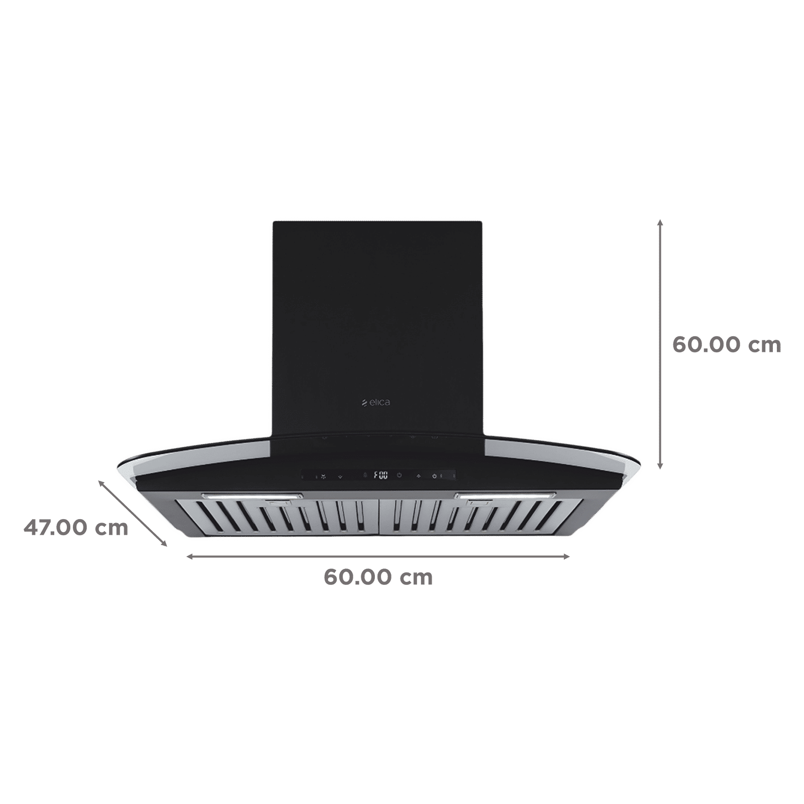 elica ISMART GLACE TRIM BF LTW 60 NERO 60cm Ducted Wall Mounted Chimney with Motion Sensor (Black) elica ISMART GLACE TRIM BF LTW 60 NERO 60cm Ducted Wall Mounted Chimney with Motion Sensor (Black)_2