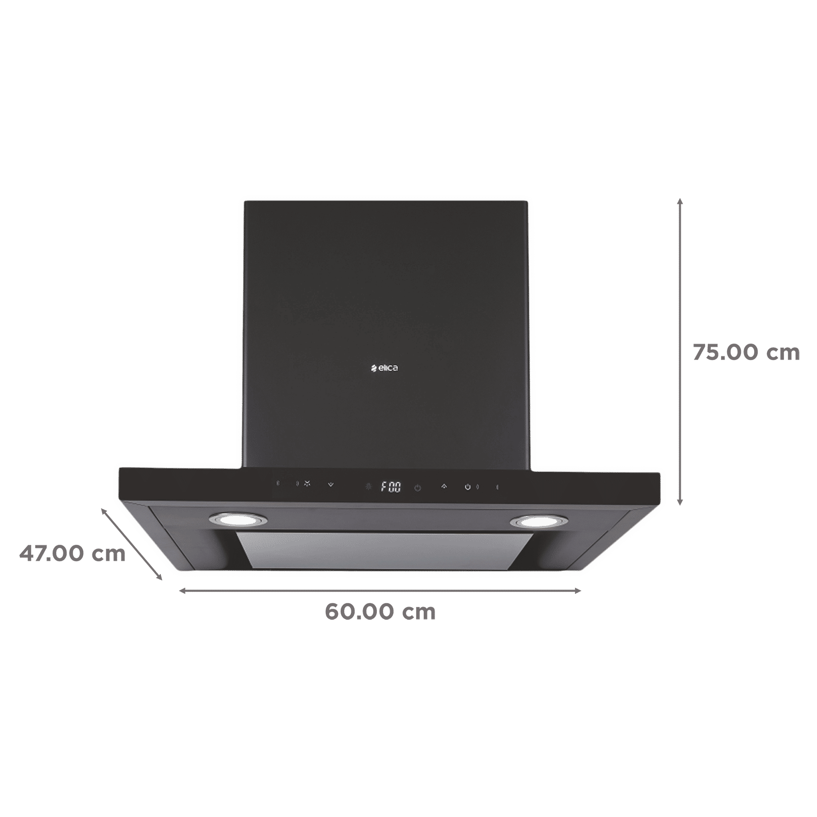 elica ISMART SPOT H4 EDS LTW 60 NERO 60cm Ducted Wall Mounted Chimney with Motion Sensor (Black)_2