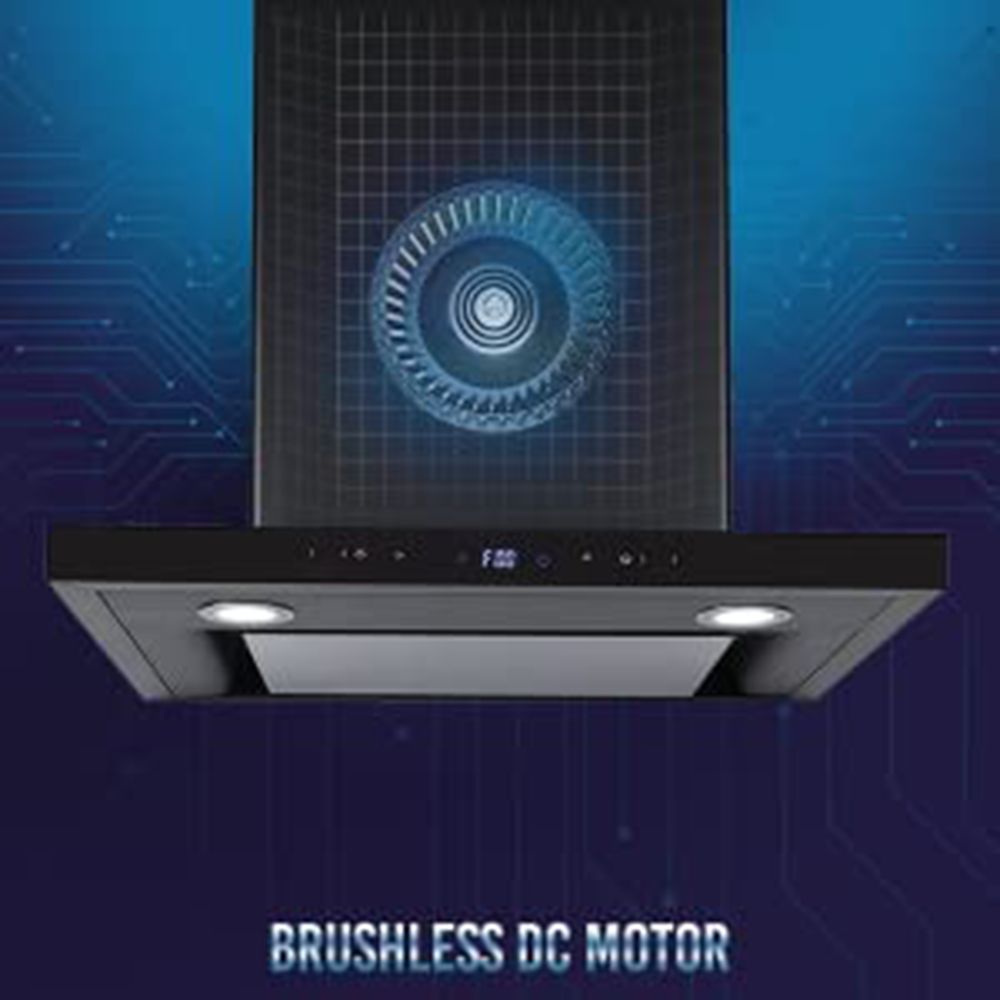 elica ISMART SPOT H4 EDS LTW 60 NERO 60cm Ducted Wall Mounted Chimney with Motion Sensor (Black)_4