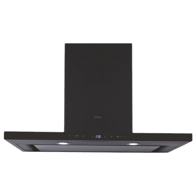 elica ISMART SPOT H4 EDS LTW 90 NERO 90cm Ducted Wall Mounted Chimney with Touch Control Panel (Black)