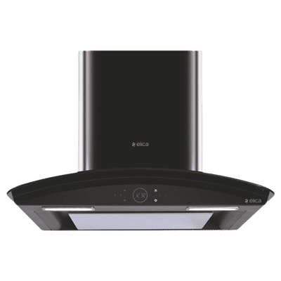 elica ISMART GLACE EDS LTW 60 NERO 60cm Ducted Wall Mounted Chimney with Motion Sensor (Black)