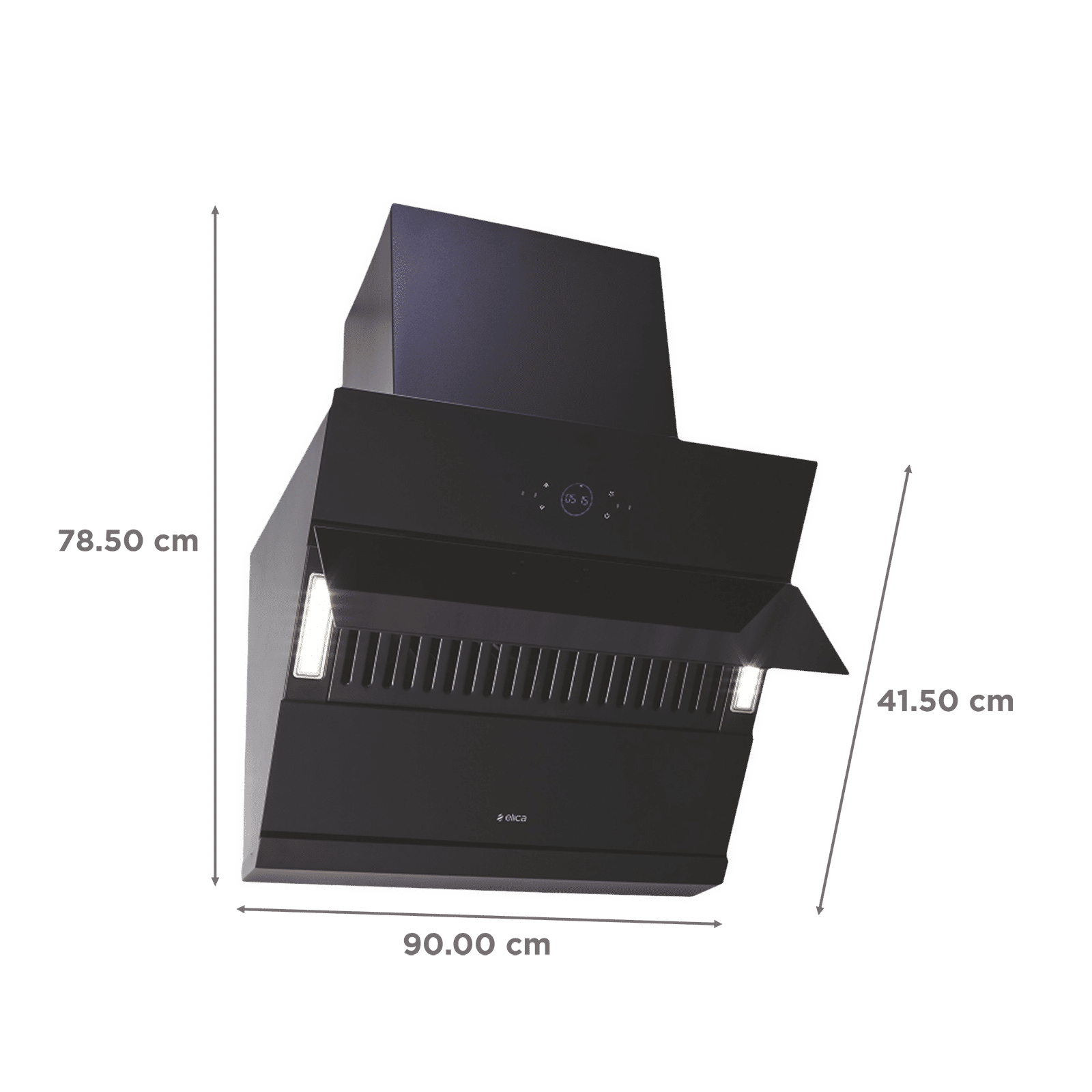 elica ISMART EFL HAC LTW 90 90cm 1100m3/hr Ductless Auto Clean Wall Mounted Chimney with Motion Sensor (Black)_2