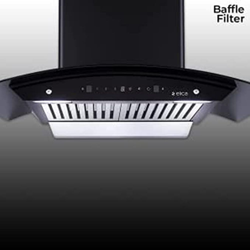 elica WDBF 906 HAC MS NERO 90cm 1200m3/hr Ducted Auto Clean Wall Mounted Chimney with Touch Control Panel (Matt Black) elica WDBF 906 HAC MS NERO 90cm 1200m3/hr Ducted Auto Clean Wall Mounted Chimney with Touch Control Panel (Matt Black)_6