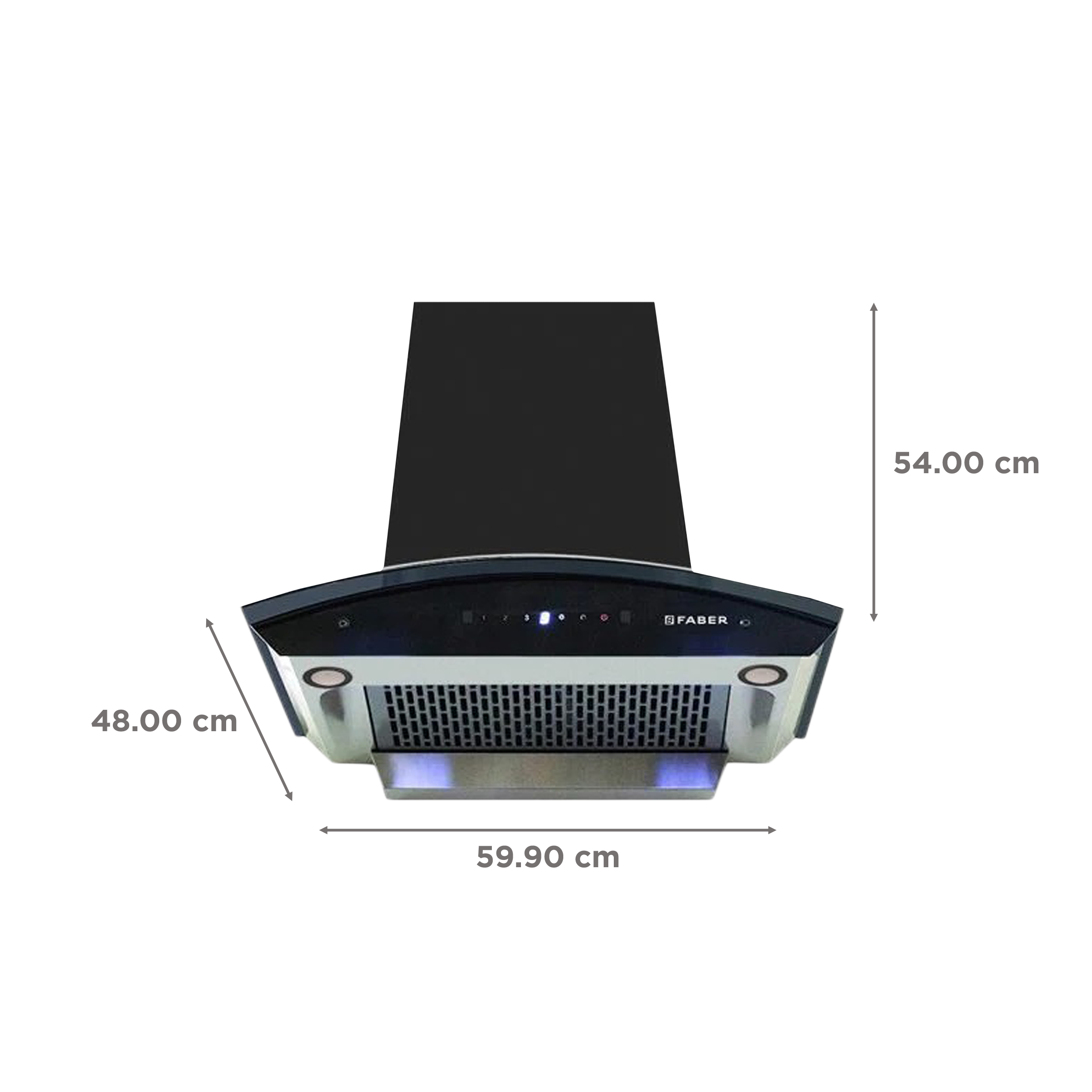 FABER CREST PLUS IND HC SC BK 60cm 1275m3/hr Ducted Auto Clean Wall Mounted Chimney with Touch Control Panel (Black) FABER CREST PLUS IND HC SC BK 60cm 1275m3/hr Ducted Auto Clean Wall Mounted Chimney with Touch Control Panel (Black)_2