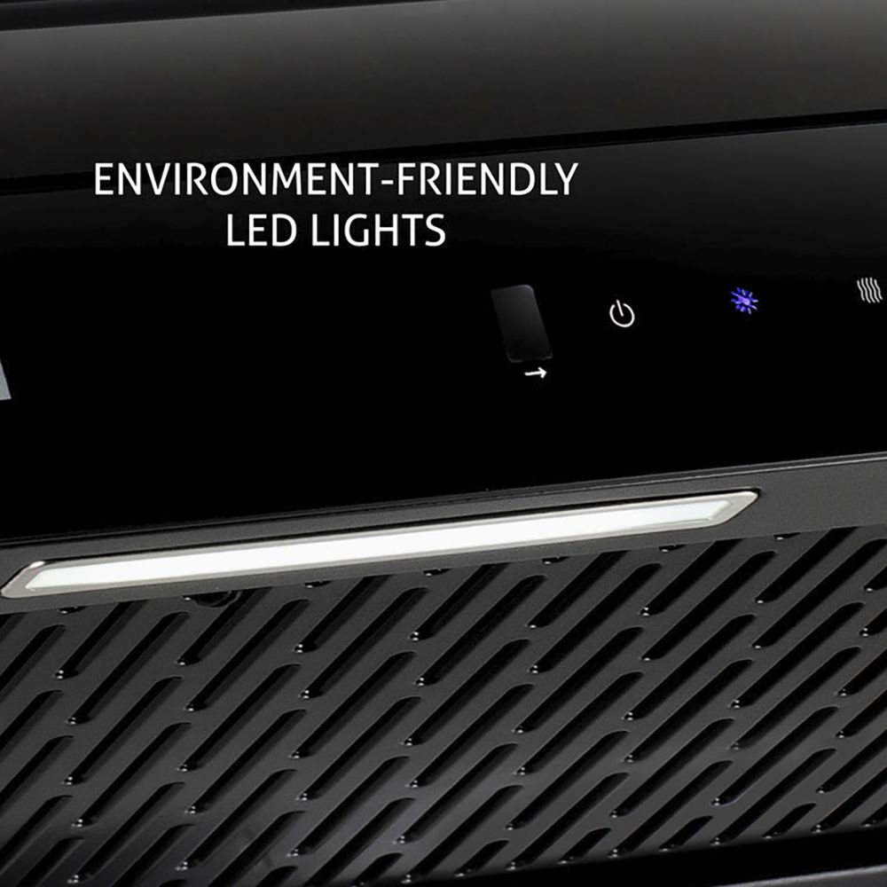 GLEN 6062 BL 90cm 1200m3/hr Ducted Auto Clean Wall Mounted Chimney with Touch Control Panel (Black)_11