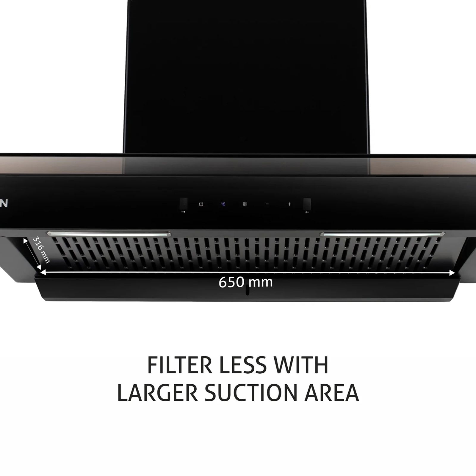 GLEN 6062 BL 90cm 1200m3/hr Ducted Auto Clean Wall Mounted Chimney with Touch Control Panel (Black)_16