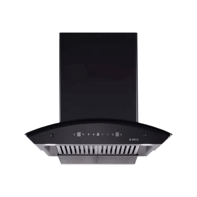 elica BFCG 600 HAC LTW MS NERO 60cm 1350m3/hr Ducted Auto Clean Wall Mounted Chimney with Touch Control Panel (Black)