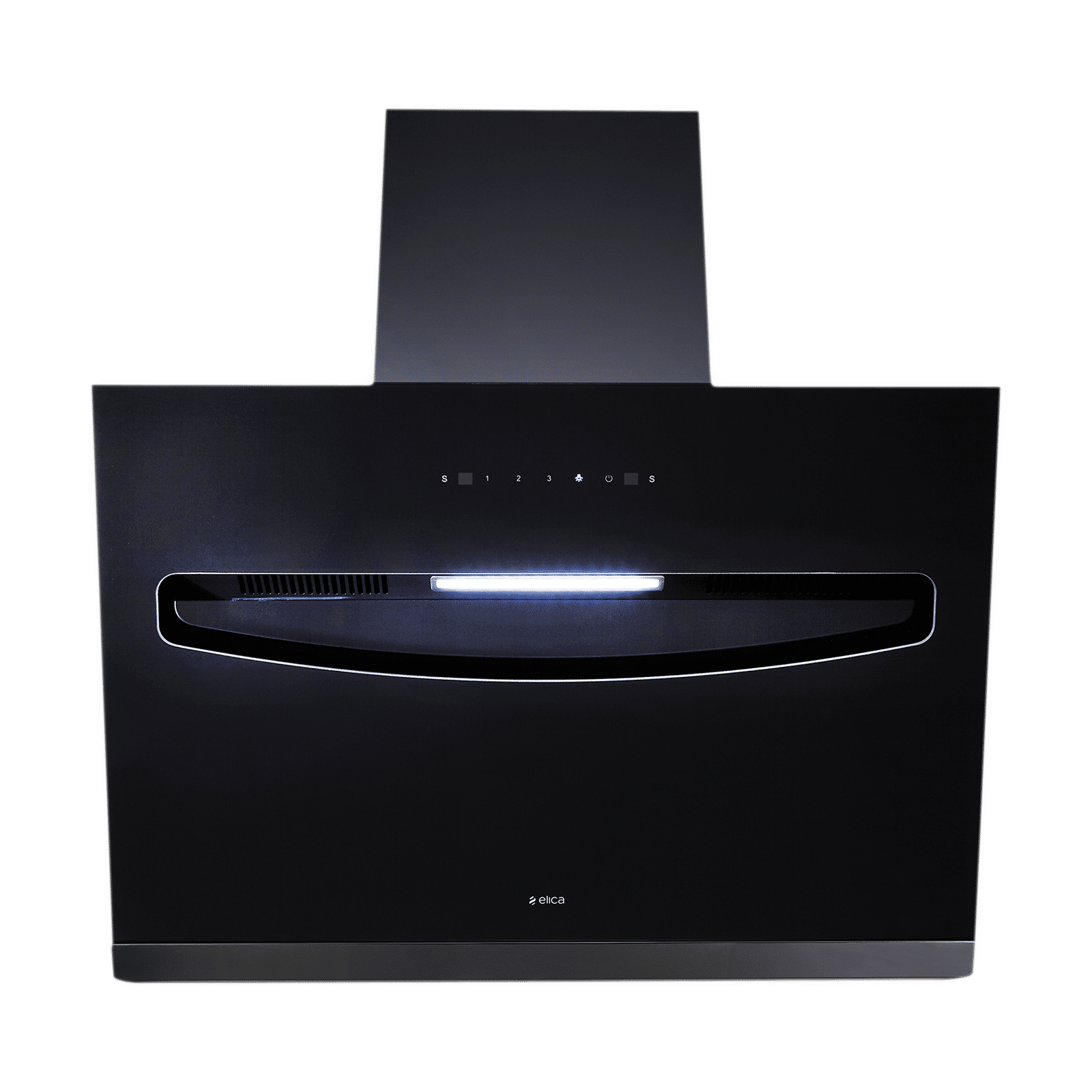 elica EFL S 907 HAC LTW VMS 90cm 1200m3/hr Ducted Auto Clean Wall Mounted Chimney with Touch Control Panel (Black) elica EFL S 907 HAC LTW VMS 90cm 1200m3/hr Ducted Auto Clean Wall Mounted Chimney with Touch Control Panel (Black)_1