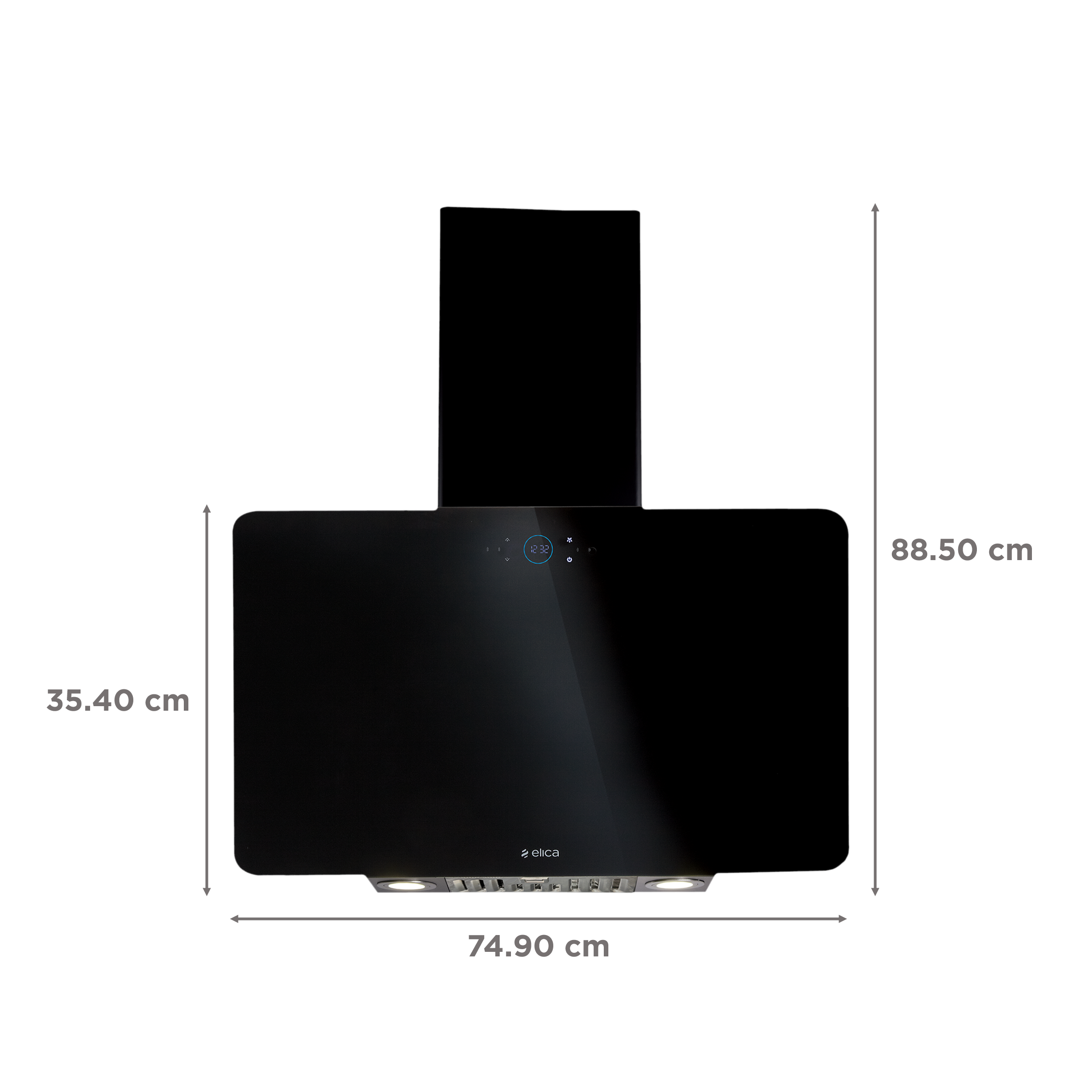 elica ISMART KITTY 75 LTW NERO 75cm Ductless Wall Mounted Chimney with Capacitive Touch Control (Black) elica ISMART KITTY 75 LTW NERO 75cm Ductless Wall Mounted Chimney with Capacitive Touch Control (Black)_2