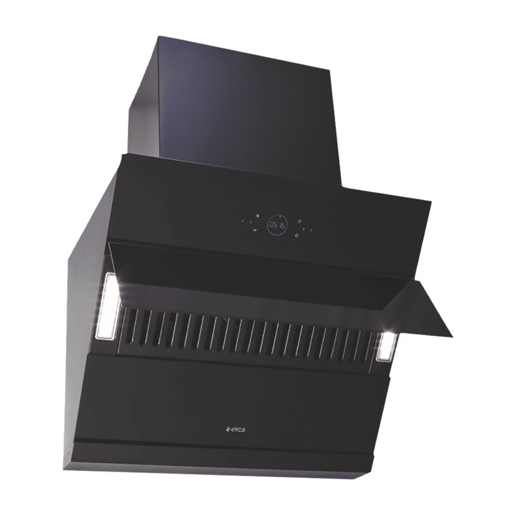 elica ISMART EFL 75 HAC LTW 75cm Ductless Auto Clean Wall Mounted Chimney with Powerful Suction (Black)_1