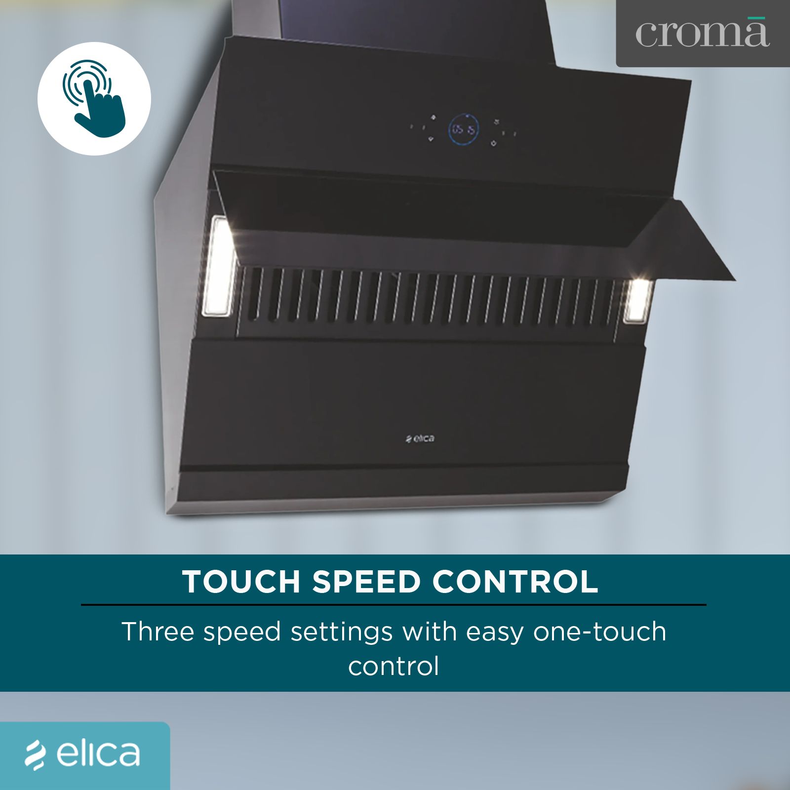 elica ISMART EFL 75 HAC LTW 75cm Ductless Auto Clean Wall Mounted Chimney with Powerful Suction (Black)_7