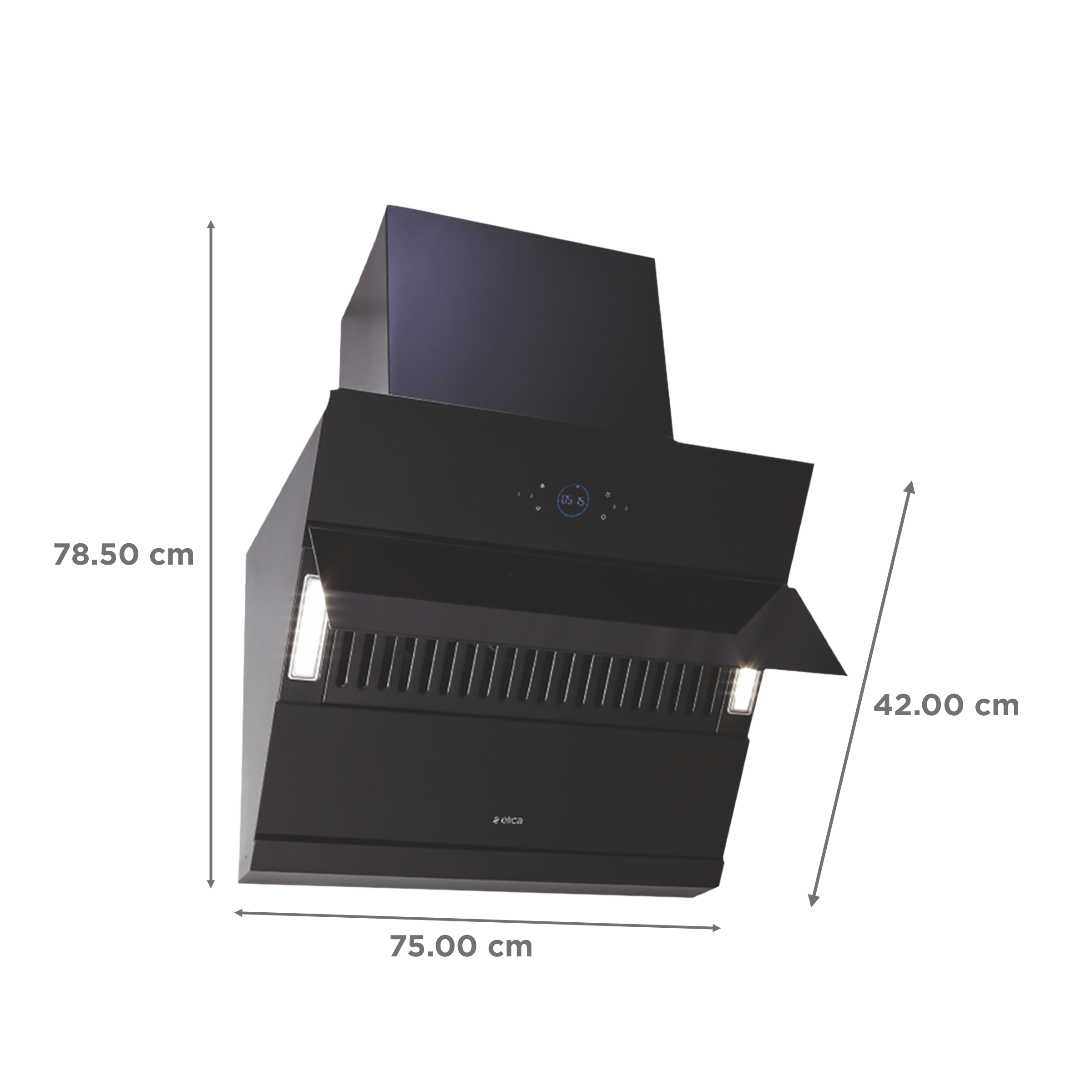 elica ISMART EFL 75 HAC LTW 75cm Ductless Auto Clean Wall Mounted Chimney with Powerful Suction (Black)_2