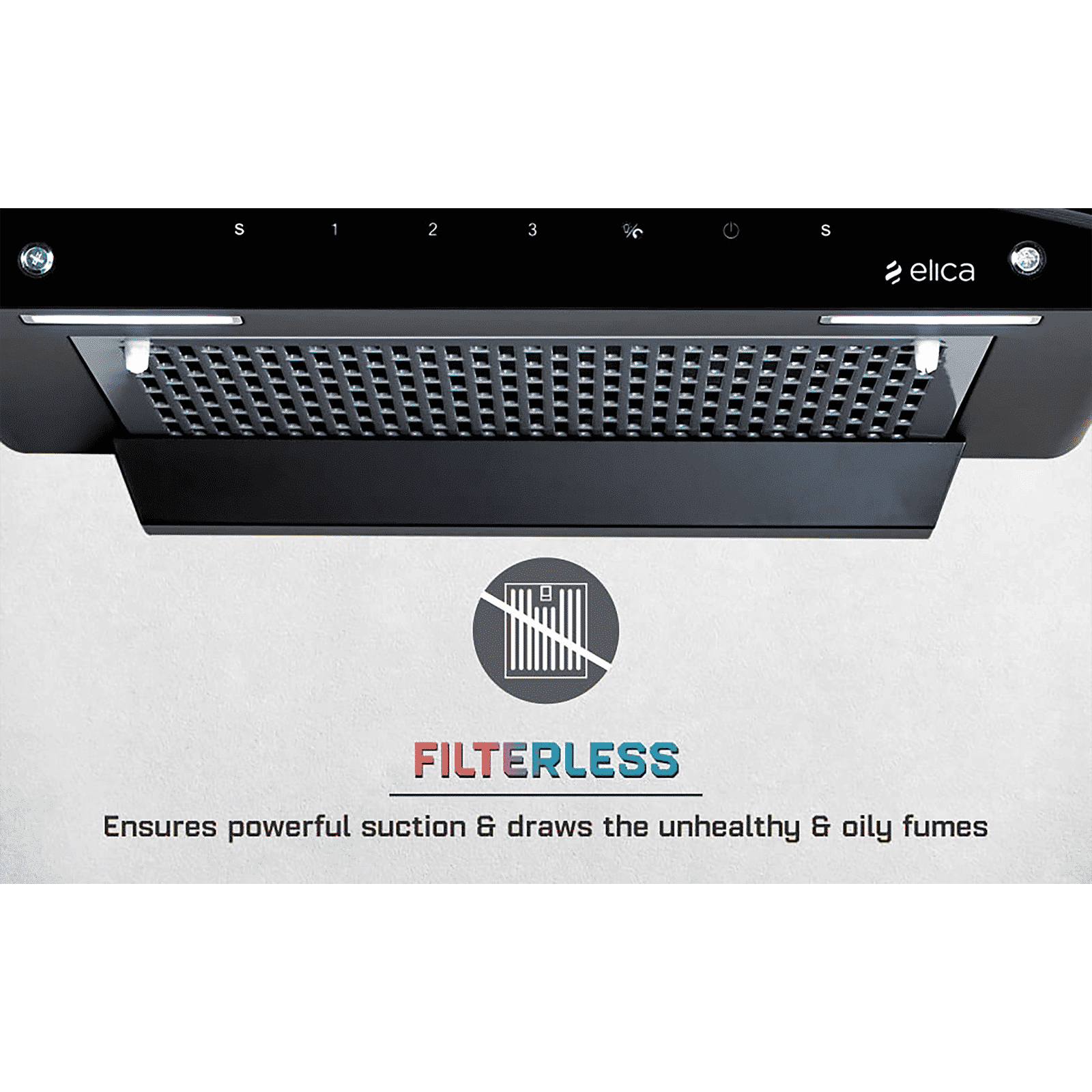 elica FL 600 SLIM HAC MS NERO 60cm 1200m3/hr Ducted Auto Clean Wall Mounted Chimney with Touch Control Panel (Black) elica FL 600 SLIM HAC MS NERO 60cm 1200m3/hr Ducted Auto Clean Wall Mounted Chimney with Touch Control Panel (Black)_8