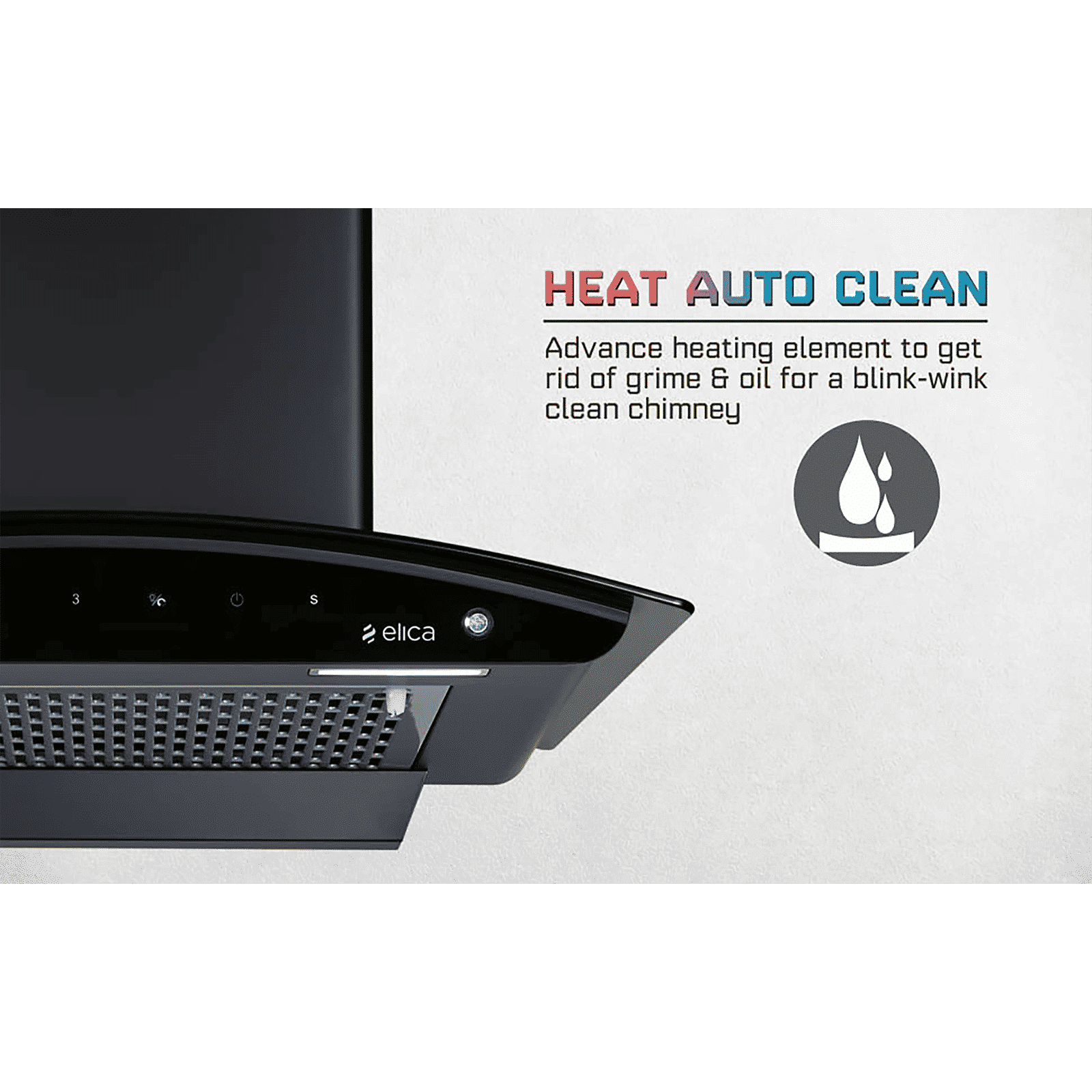 elica FL 600 SLIM HAC MS NERO 60cm 1200m3/hr Ducted Auto Clean Wall Mounted Chimney with Touch Control Panel (Black) elica FL 600 SLIM HAC MS NERO 60cm 1200m3/hr Ducted Auto Clean Wall Mounted Chimney with Touch Control Panel (Black)_9