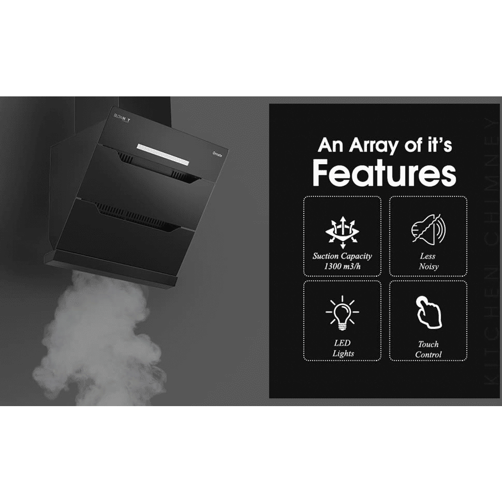 BLOWHOT Ornate BAC 60cm 1300m3/hr Ducted Auto Clean Wall Mounted Chimney with Feather Touch Control (Black) BLOWHOT Ornate BAC 60cm 1300m3/hr Ducted Auto Clean Wall Mounted Chimney with Feather Touch Control (Black)_8