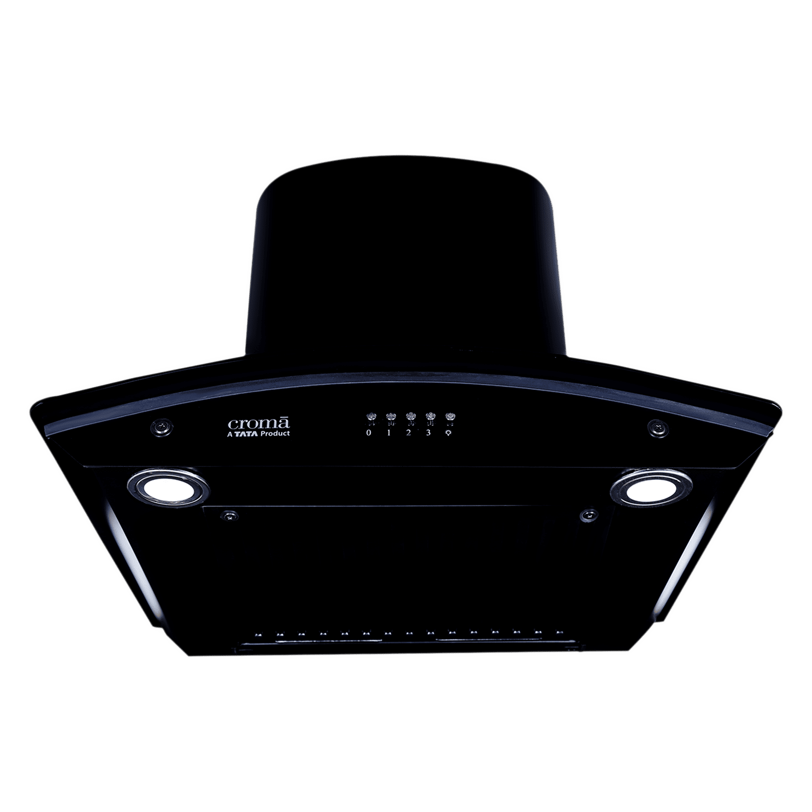 Croma 60cm 1300m3/hr Ducted Baffle Filter Wall Mounted Chimney with Push Button Control (Black) Croma 60cm 1300m3/hr Ducted Baffle Filter Wall Mounted Chimney with Push Button Control (Black)_3