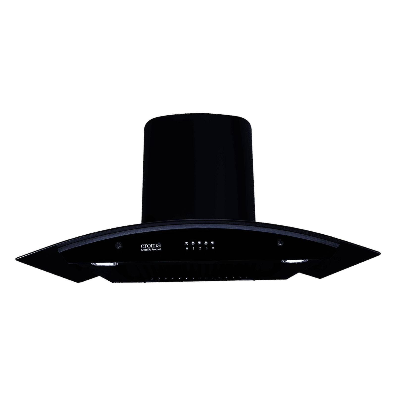 Croma Advencio 90cm 1300m3/hr Ducted Wall Mounted Chimney with Push Button Control (Black)_9