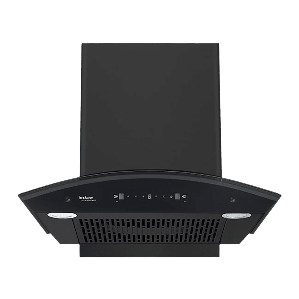 hindware Chromia 60cm 1200m3/hr Ducted Auto Clean Wall Mounted Chimney with Touch Control (Black) hindware Chromia 60cm 1200m3/hr Ducted Auto Clean Wall Mounted Chimney with Touch Control (Black)_1