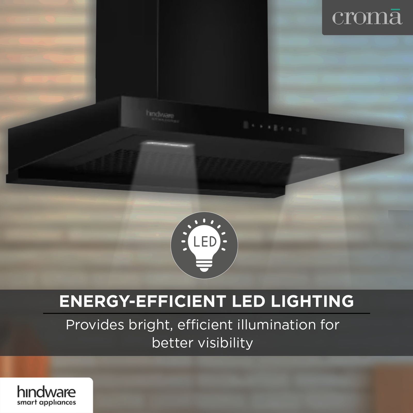 hindware Darcia 75cm 1200m3/hr Ducted Auto Clean Wall Mounted Chimney with Motion Sensor (Black) hindware Darcia 75cm 1200m3/hr Ducted Auto Clean Wall Mounted Chimney with Motion Sensor (Black)_13