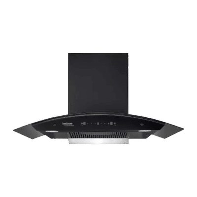 hindware Celesia 90cm 1500m3/hr Ducted Auto Clean Wall Mounted Chimney with Touch Control (Black)