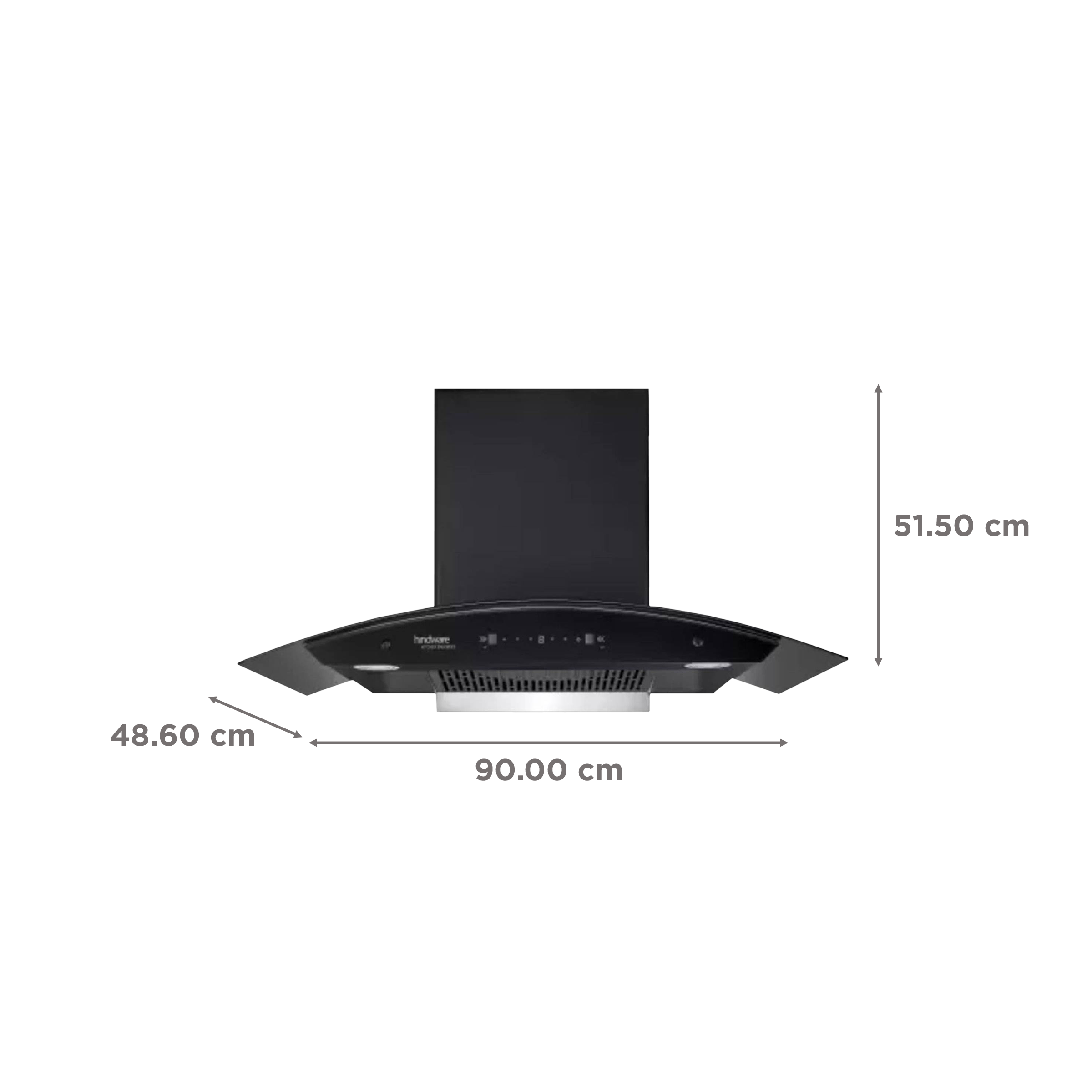 hindware Celesia 90cm 1500m3/hr Ducted Auto Clean Wall Mounted Chimney with Touch Control (Black)_2