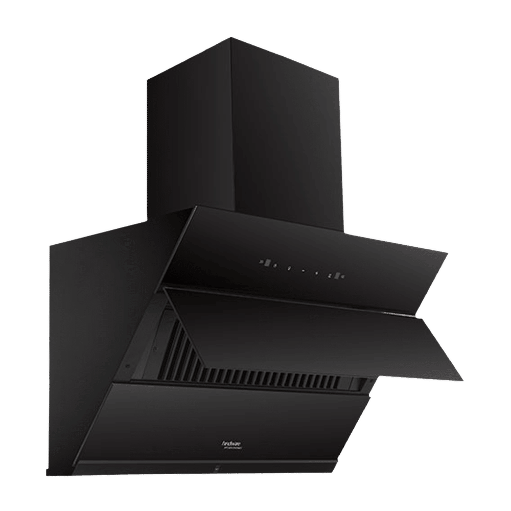 hindware Lexia 75cm 1350m3/hr Ducted Auto Clean Wall Mounted Chimney with Touch Control (Black)_9
