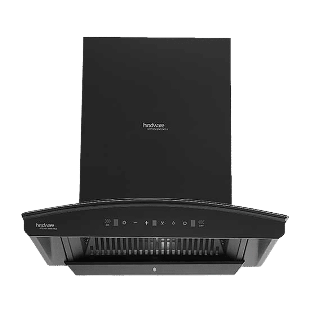 hindware Zinnia 60cm 1350m3/hr Ducted Auto Clean Wall Mounted Chimney with Motion Sensor (Black) hindware Zinnia 60cm 1350m3/hr Ducted Auto Clean Wall Mounted Chimney with Motion Sensor (Black)_1