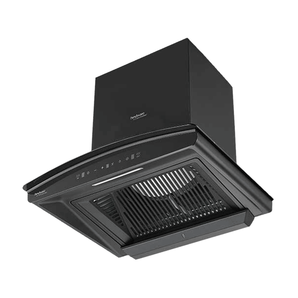 hindware Zinnia 60cm 1350m3/hr Ducted Auto Clean Wall Mounted Chimney with Motion Sensor (Black) hindware Zinnia 60cm 1350m3/hr Ducted Auto Clean Wall Mounted Chimney with Motion Sensor (Black)_5