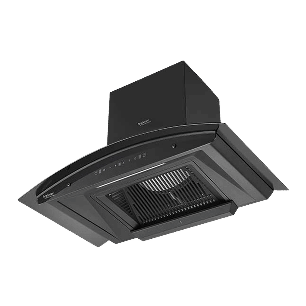 hindware Zinnia 90cm 1350m3/hr Ducted Auto Clean Wall Mounted Chimney with Motion Sensor (Black) hindware Zinnia 90cm 1350m3/hr Ducted Auto Clean Wall Mounted Chimney with Motion Sensor (Black)_6