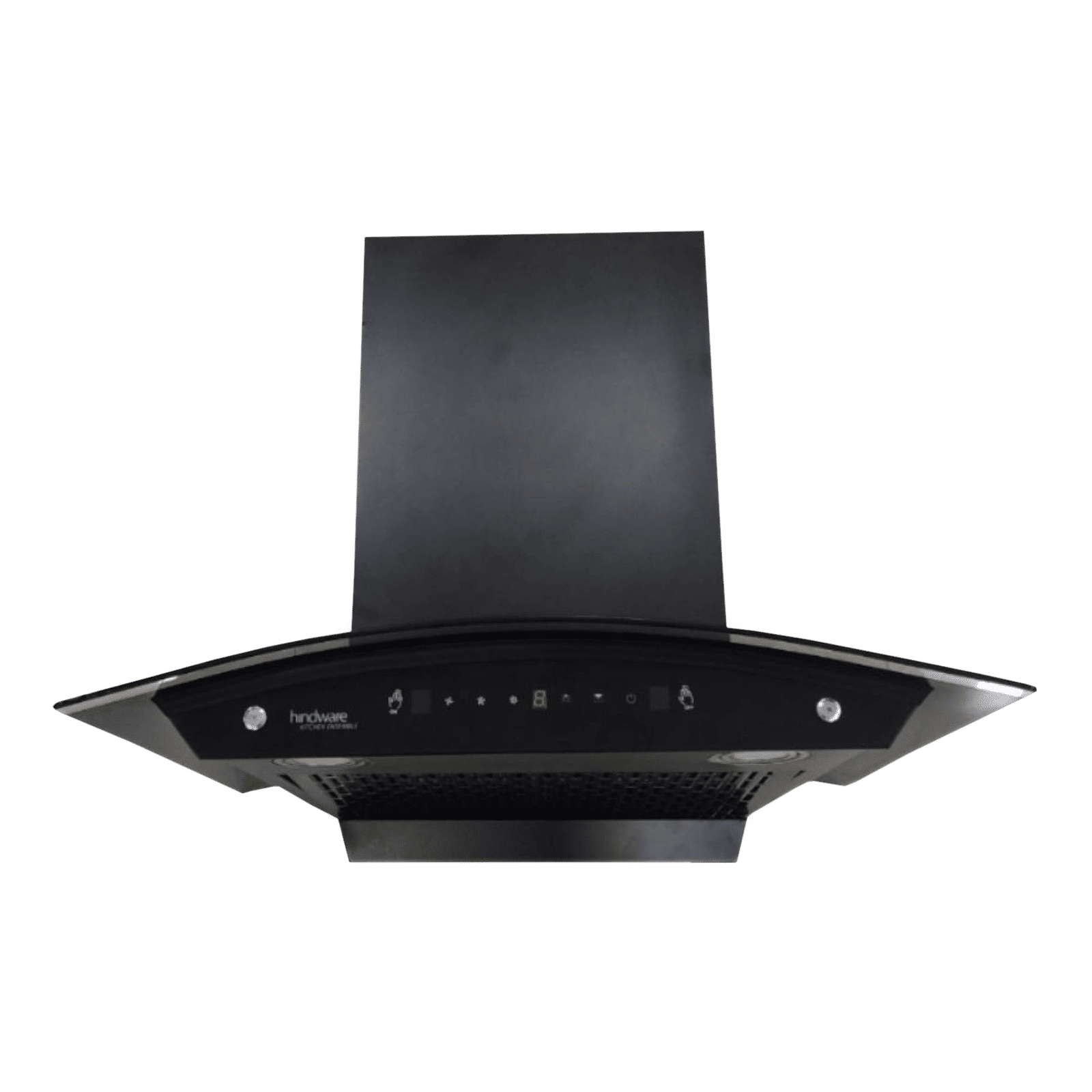 hindware Divina 60cm 1200m3/hr Ducted Auto Clean Wall Mounted Chimney with Motion Sensor (Black) hindware Divina 60cm 1200m3/hr Ducted Auto Clean Wall Mounted Chimney with Motion Sensor (Black)_1