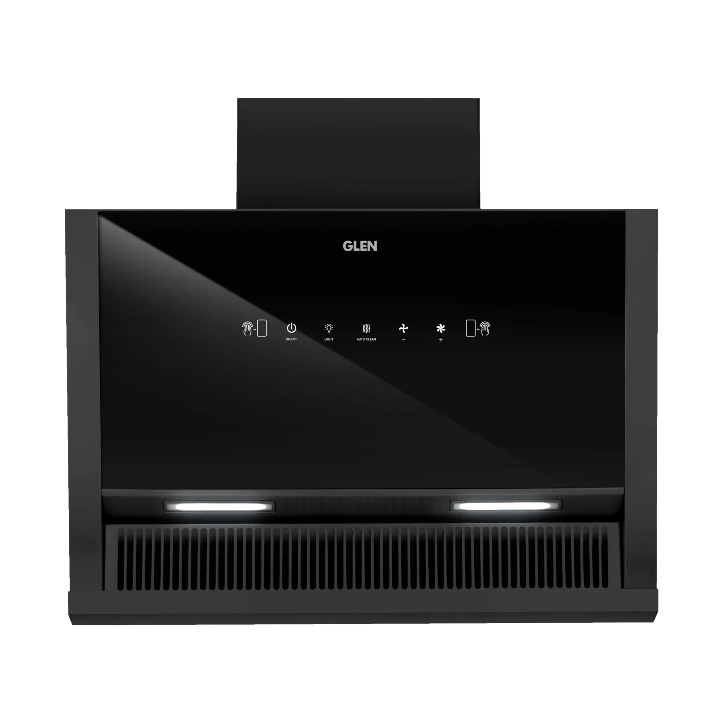 GLEN 6072 SX BL MS 60cm 1200m3/hr Ducted Auto Clean Wall Mounted Chimney with Touch Control Panel (Black)_1