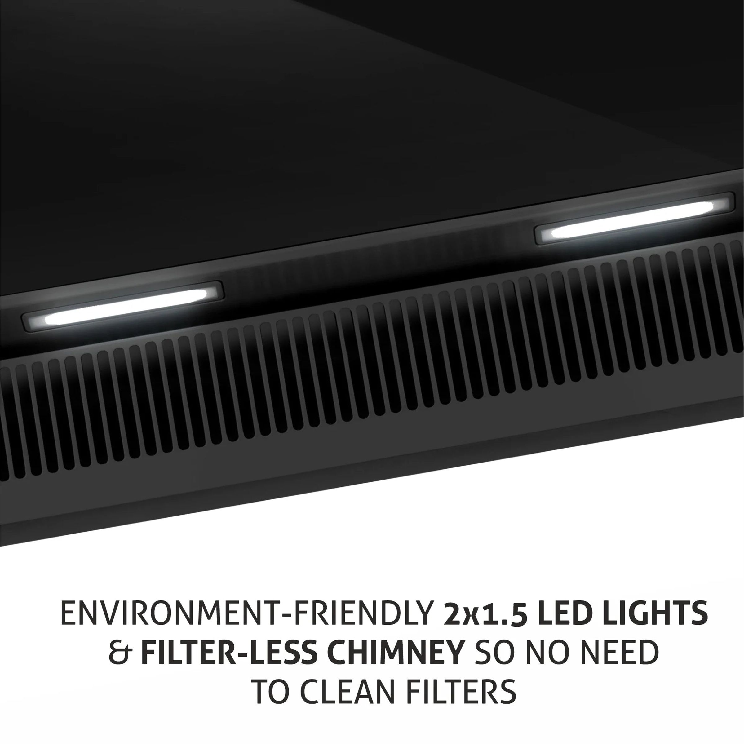 GLEN 6072 SX BL MS 60cm 1200m3/hr Ducted Auto Clean Wall Mounted Chimney with Touch Control Panel (Black)_8