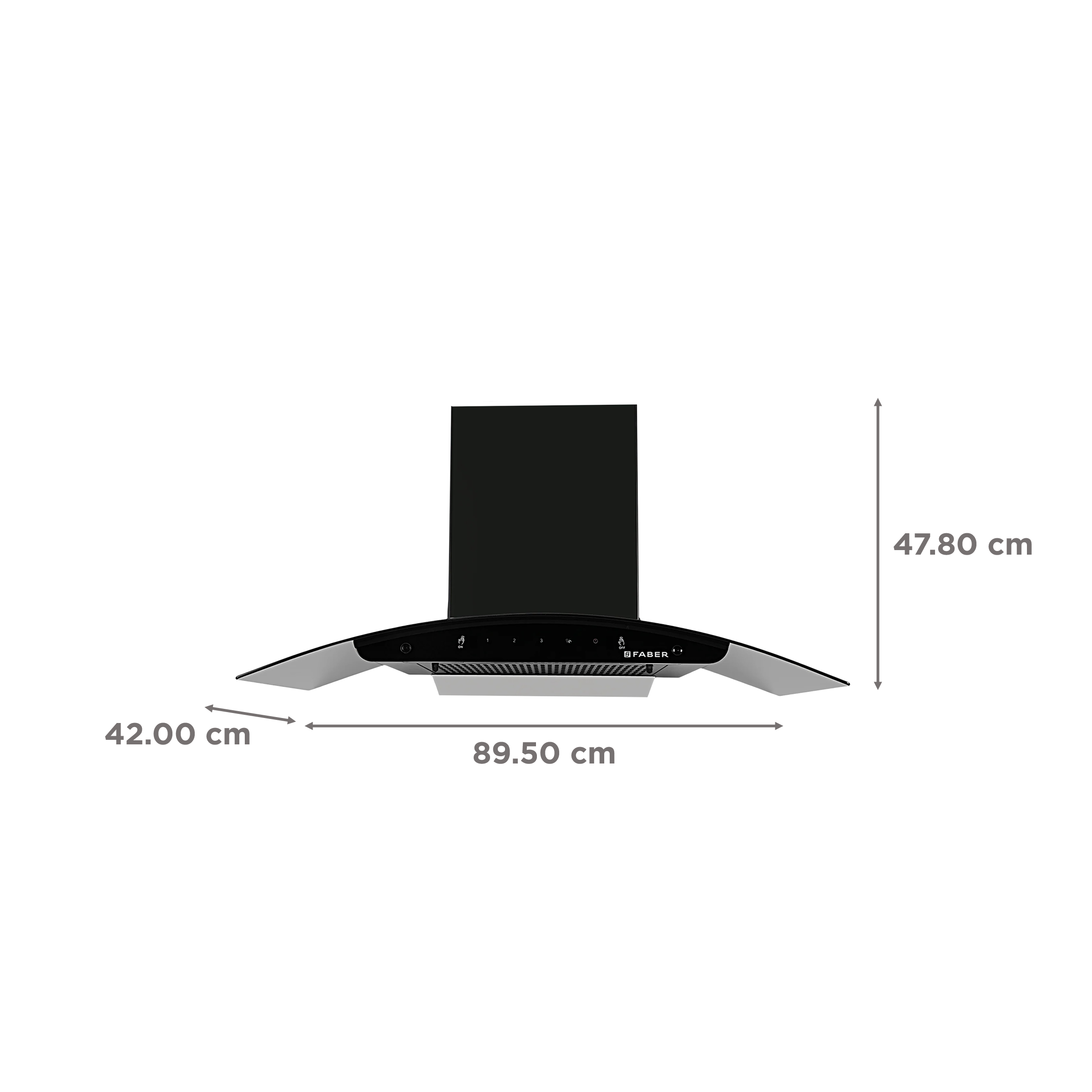 FABER FLORENCE FL SC AC BK 90cm 1200m3/hr Ducted Auto Clean Wall Mounted Chimney with Touch & Gesture Control (Black) FABER FLORENCE FL SC AC BK 90cm 1200m3/hr Ducted Auto Clean Wall Mounted Chimney with Touch & Gesture Control (Black)_2