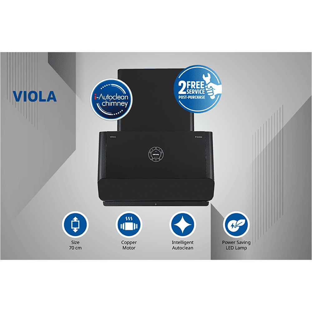 Kutchina VIOLA 70 70cm 1600m3/hr Ducted Auto Clean Ceiling Mounted Chimney with Wave Sensor Control (Black) Kutchina VIOLA 70 70cm 1600m3/hr Ducted Auto Clean Ceiling Mounted Chimney with Wave Sensor Control (Black)_4