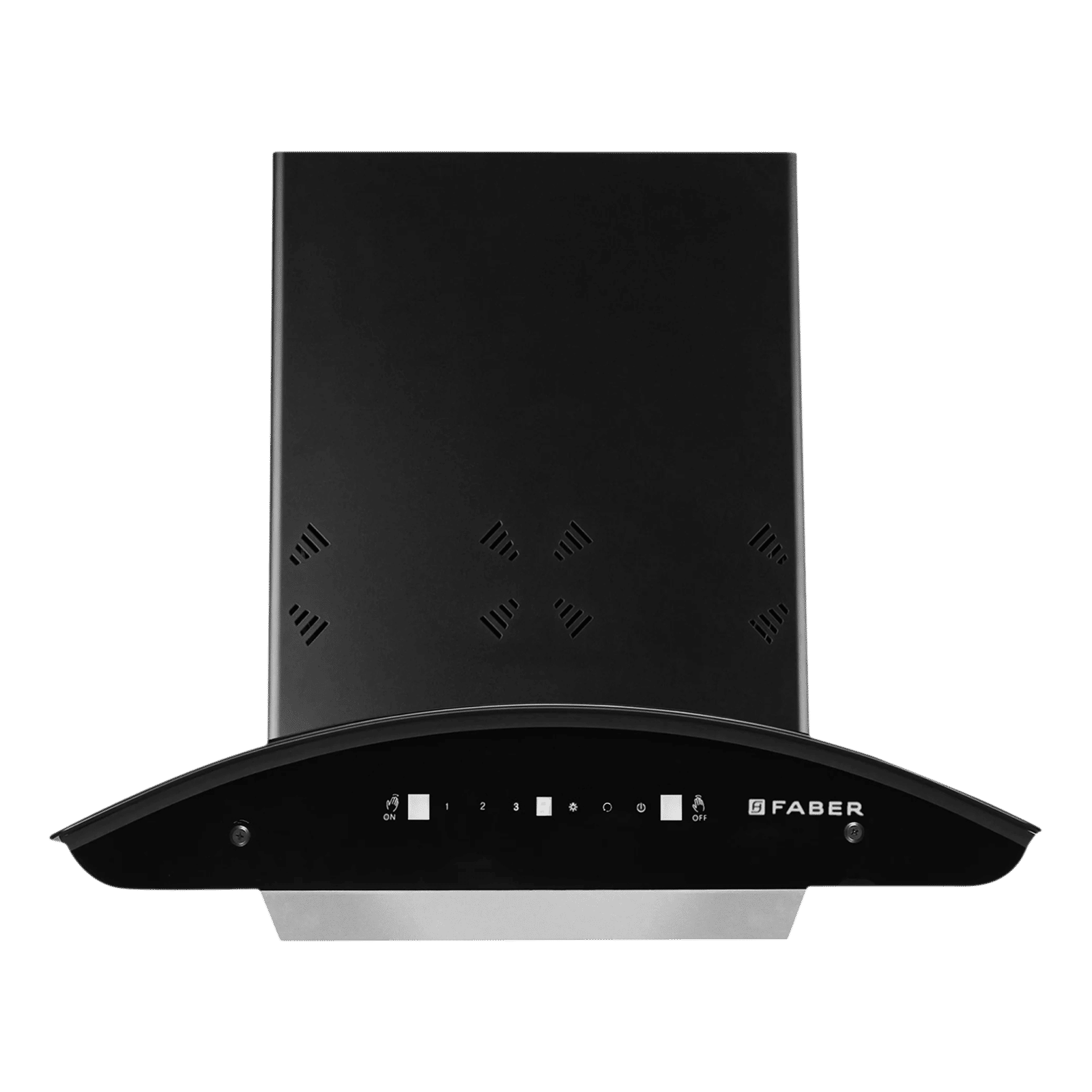 FABER HOOD ELLORA 3D IN HC SC BF BK 60cm 1400m3/hr Ducted Auto Clean Wall Mounted Chimney with Baffle Filter (Black) FABER HOOD ELLORA 3D IN HC SC BF BK 60cm 1400m3/hr Ducted Auto Clean Wall Mounted Chimney with Baffle Filter (Black)_1