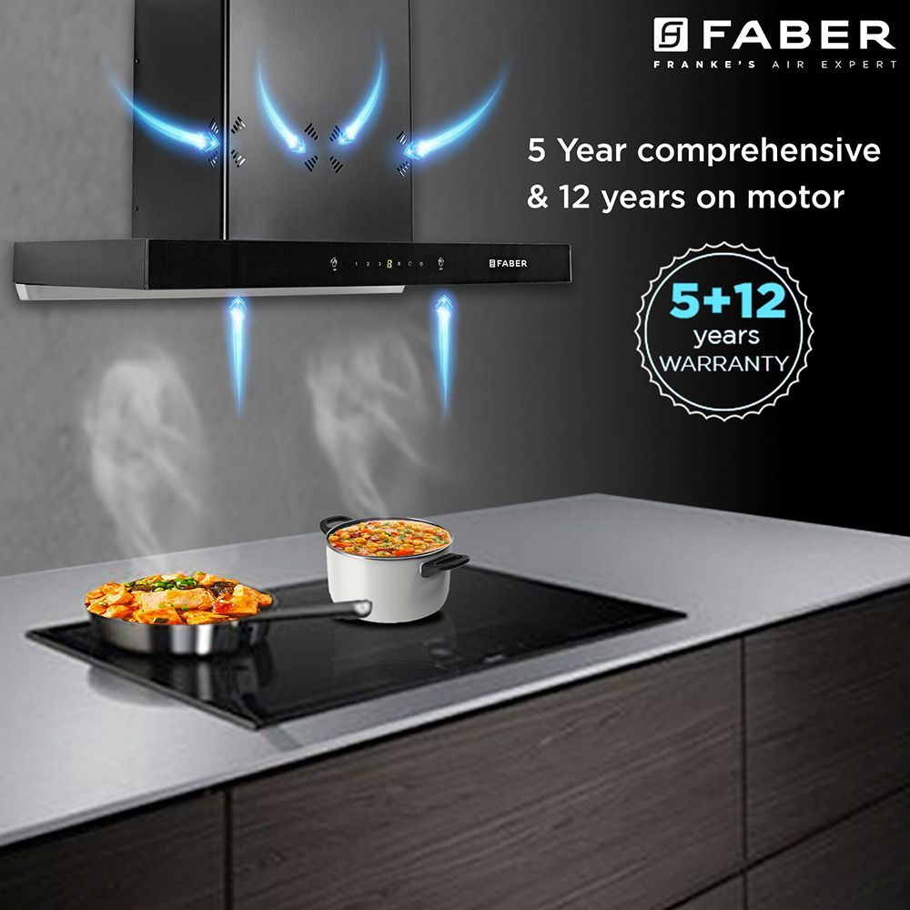 FABER HOOD CYGNUS IN 3D HC SC FL BK 75cm 1400m3/hr Ducted Auto Clean Wall Mounted Chimney with Odor Sensor (Black) FABER HOOD CYGNUS IN 3D HC SC FL BK 75cm 1400m3/hr Ducted Auto Clean Wall Mounted Chimney with Odor Sensor (Black)_11