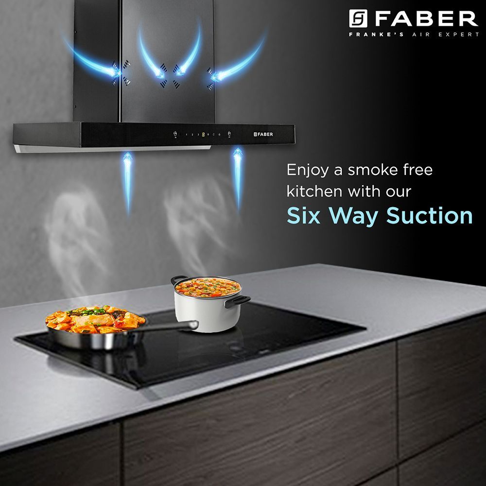FABER HOOD CYGNUS IN 3D HC SC FL BK 75cm 1400m3/hr Ducted Auto Clean Wall Mounted Chimney with Odor Sensor (Black) FABER HOOD CYGNUS IN 3D HC SC FL BK 75cm 1400m3/hr Ducted Auto Clean Wall Mounted Chimney with Odor Sensor (Black)_12