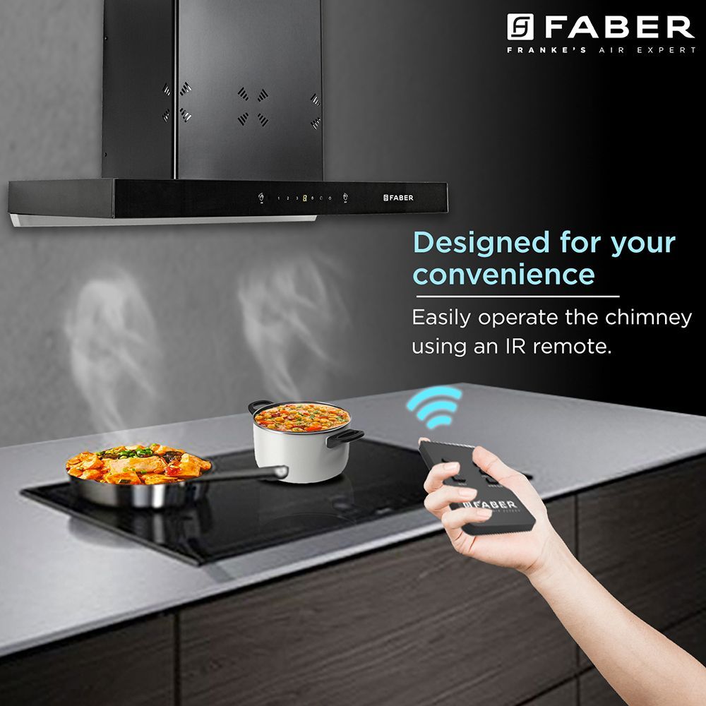 FABER HOOD CYGNUS IN 3D HC SC FL BK 75cm 1400m3/hr Ducted Auto Clean Wall Mounted Chimney with Odor Sensor (Black) FABER HOOD CYGNUS IN 3D HC SC FL BK 75cm 1400m3/hr Ducted Auto Clean Wall Mounted Chimney with Odor Sensor (Black)_13