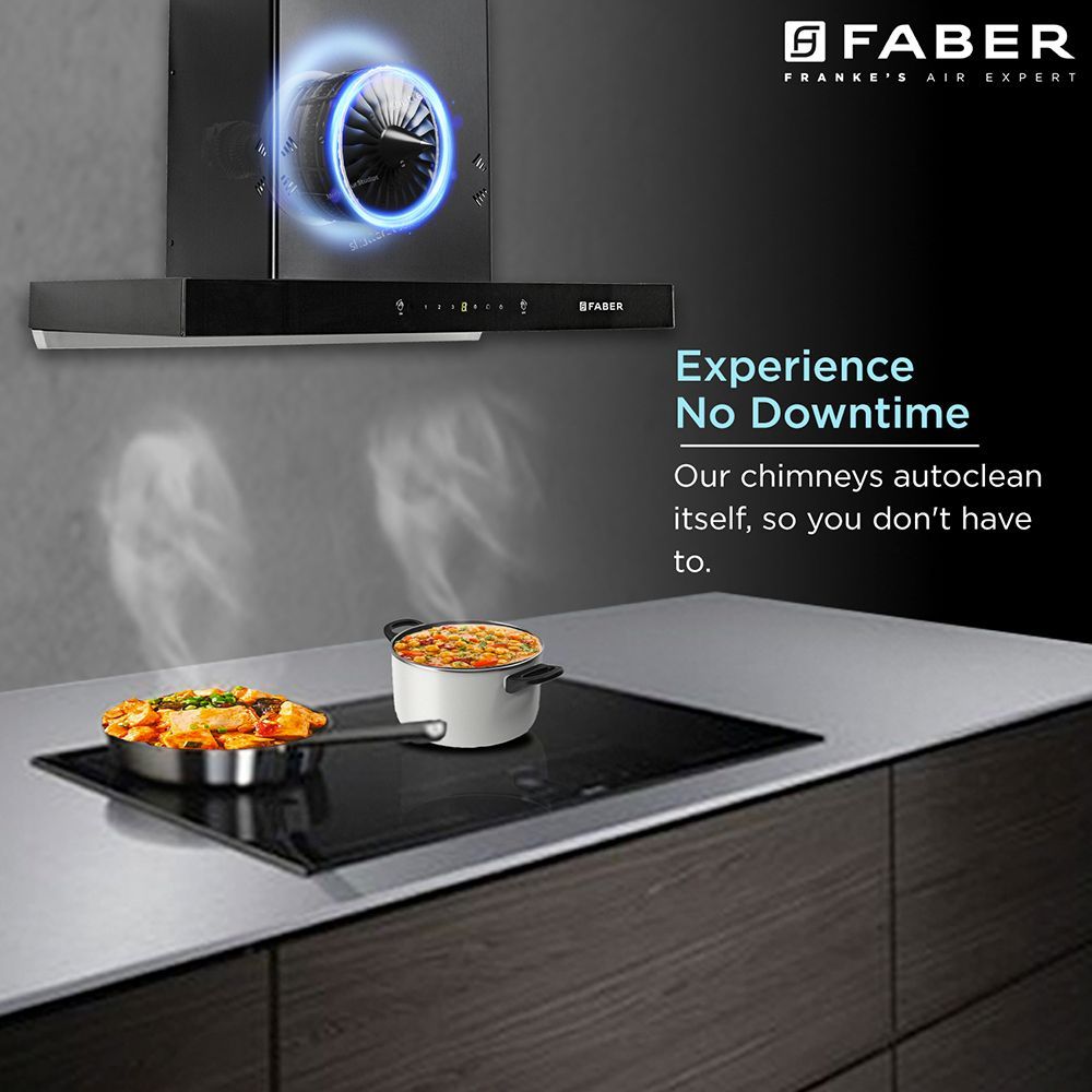 FABER HOOD CYGNUS IN 3D HC SC FL BK 75cm 1400m3/hr Ducted Auto Clean Wall Mounted Chimney with Odor Sensor (Black) FABER HOOD CYGNUS IN 3D HC SC FL BK 75cm 1400m3/hr Ducted Auto Clean Wall Mounted Chimney with Odor Sensor (Black)_14
