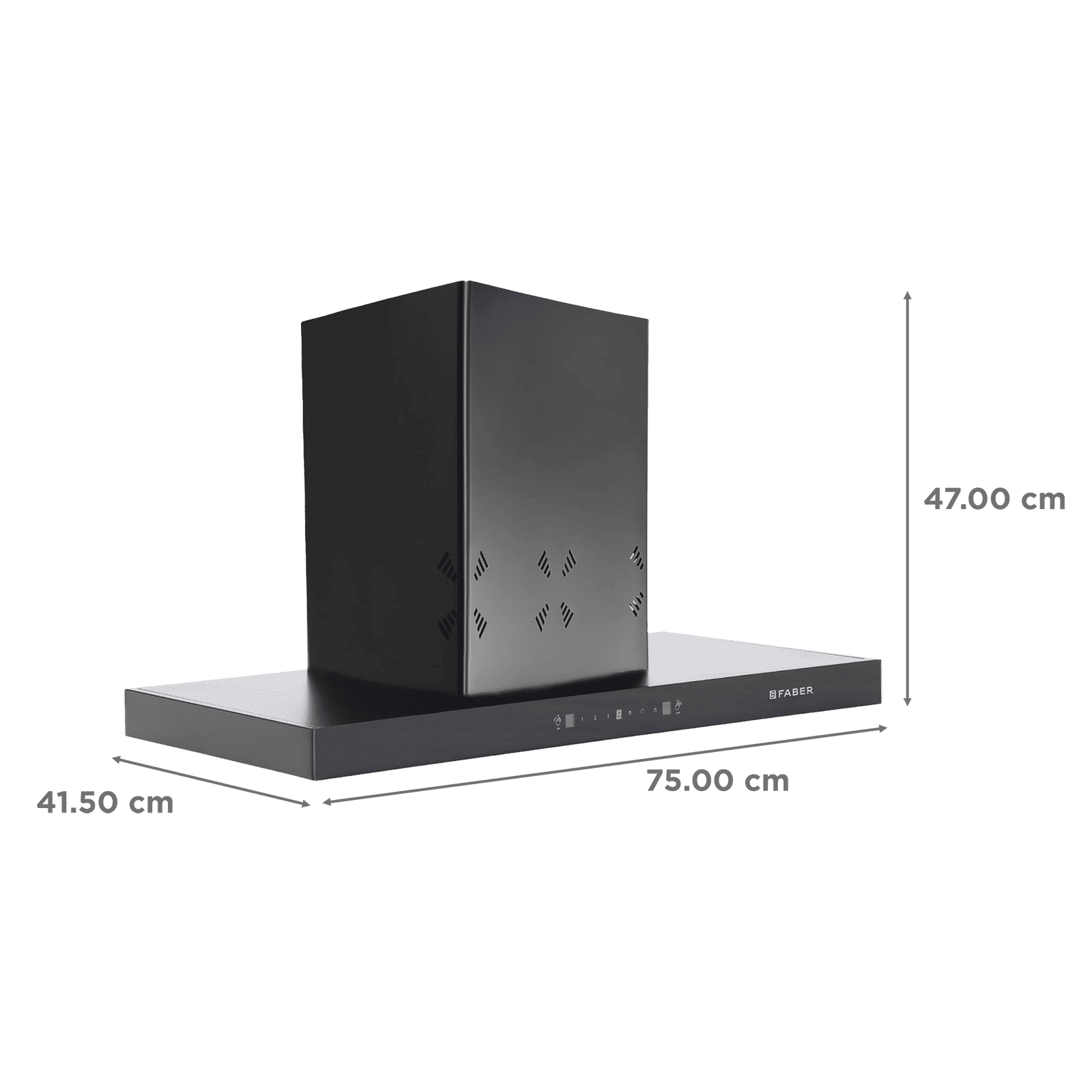 FABER HOOD CYGNUS IN 3D HC SC FL BK 75cm 1400m3/hr Ducted Auto Clean Wall Mounted Chimney with Odor Sensor (Black) FABER HOOD CYGNUS IN 3D HC SC FL BK 75cm 1400m3/hr Ducted Auto Clean Wall Mounted Chimney with Odor Sensor (Black)_2