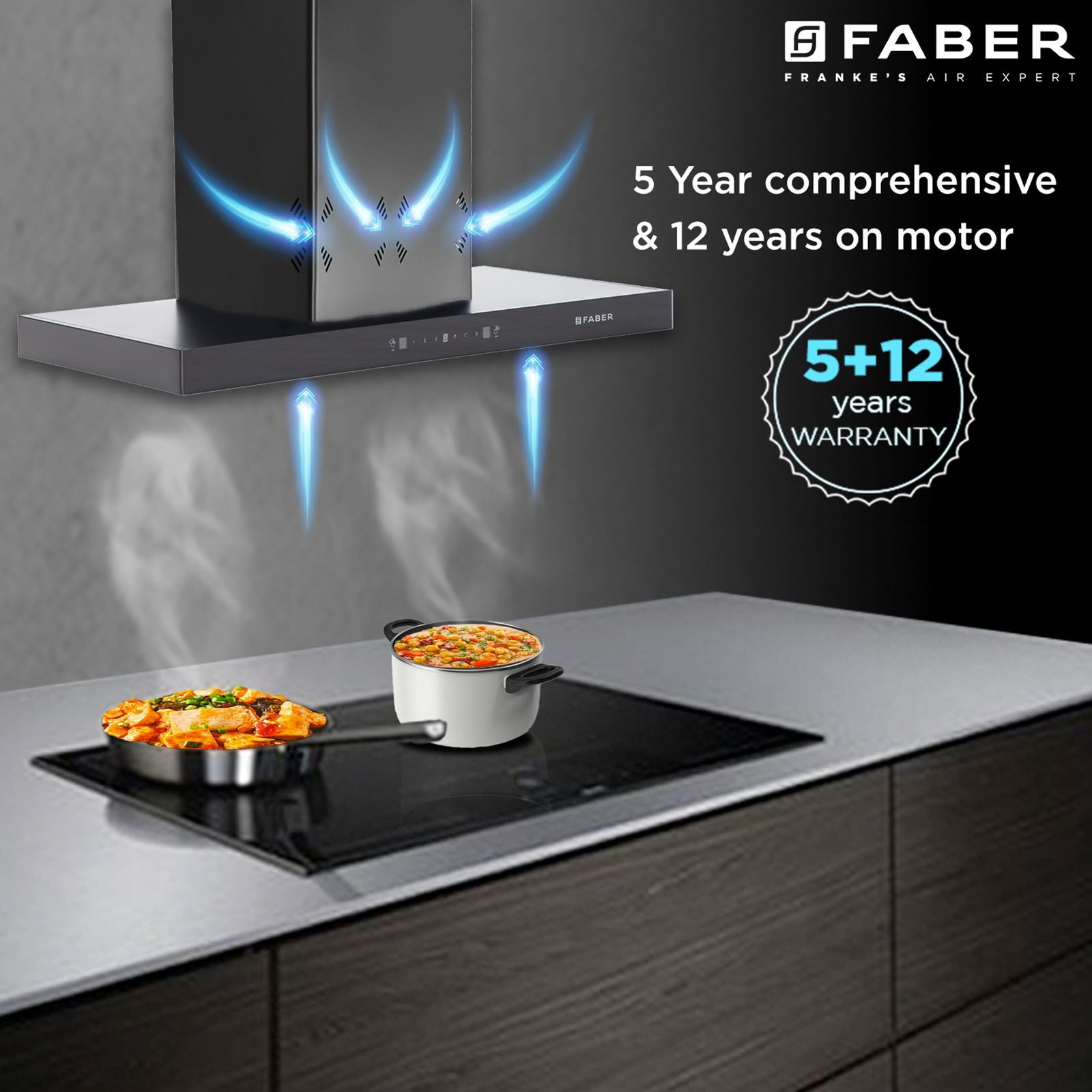 FABER HOOD CYGNUS IN 3D HC SC FL BK 90cm 1400m3/hr Ducted Auto Clean Wall Mounted Chimney with Odor Sensor (Black) FABER HOOD CYGNUS IN 3D HC SC FL BK 90cm 1400m3/hr Ducted Auto Clean Wall Mounted Chimney with Odor Sensor (Black)_17