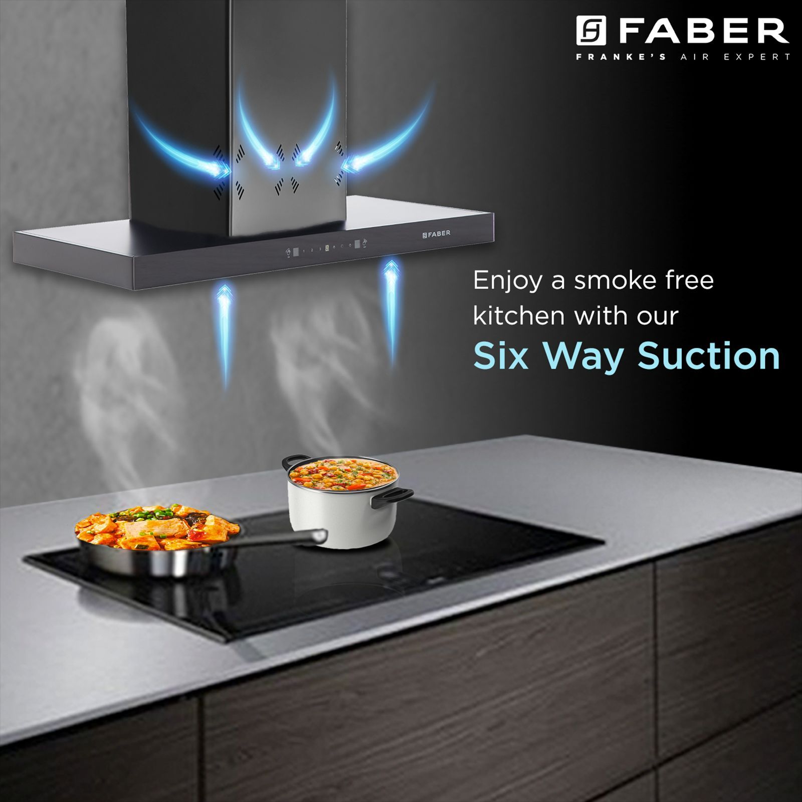 FABER HOOD CYGNUS IN 3D HC SC FL BK 90cm 1400m3/hr Ducted Auto Clean Wall Mounted Chimney with Odor Sensor (Black) FABER HOOD CYGNUS IN 3D HC SC FL BK 90cm 1400m3/hr Ducted Auto Clean Wall Mounted Chimney with Odor Sensor (Black)_10