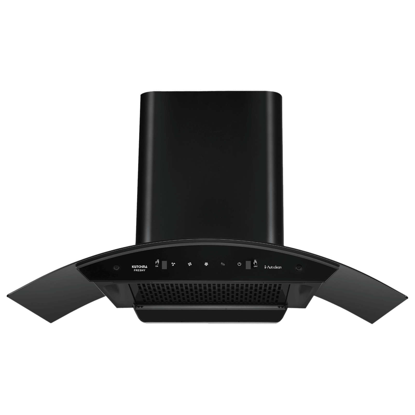 Kutchina FRESHY 90cm 1350m3/hr Ducted Wall Mounted Chimney with Filterless Technology (Black)_1