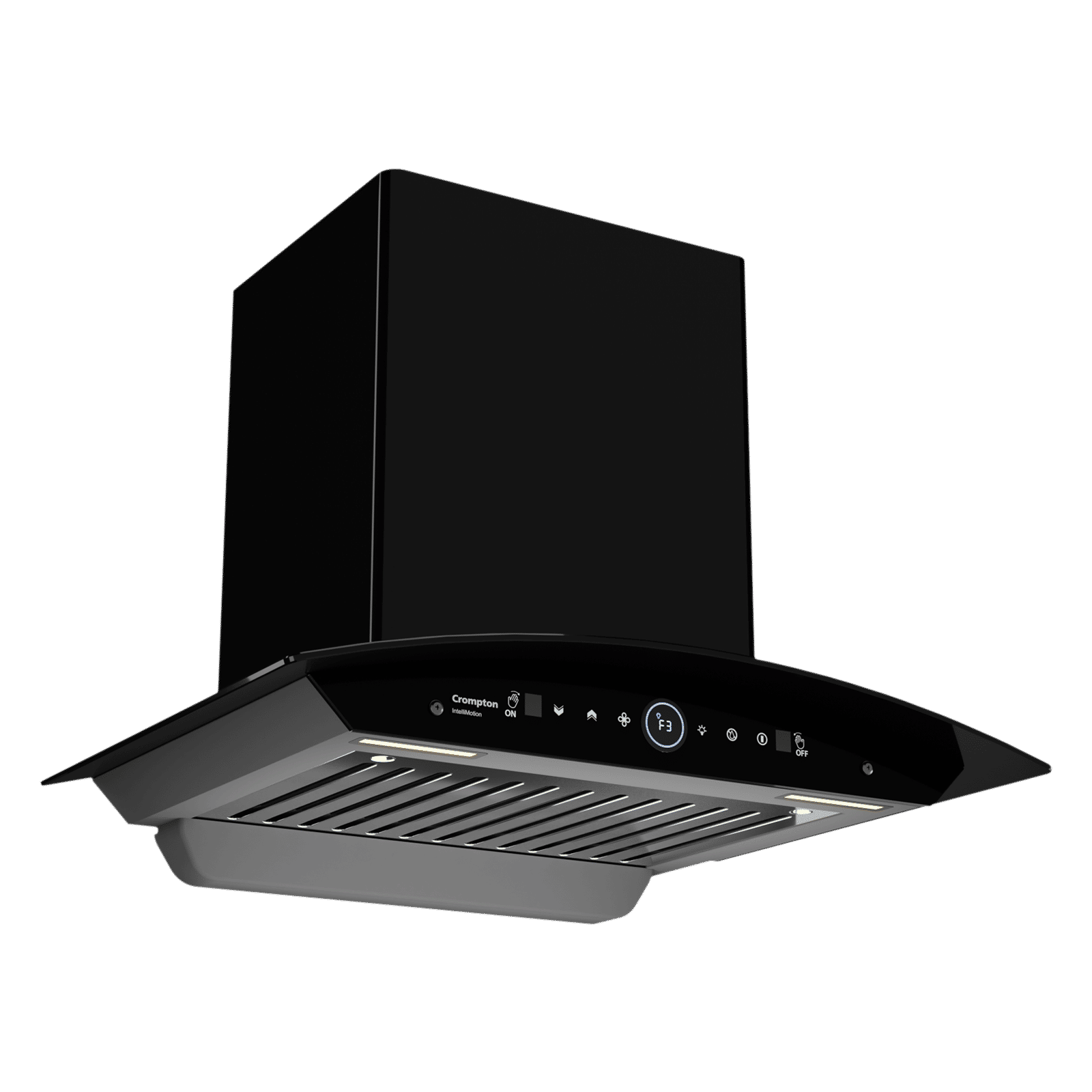 Crompton IntelliMotion 60cm 1206m3/hr Ducted Wall Mounted Chimney with Filterless Technology (Black)_7
