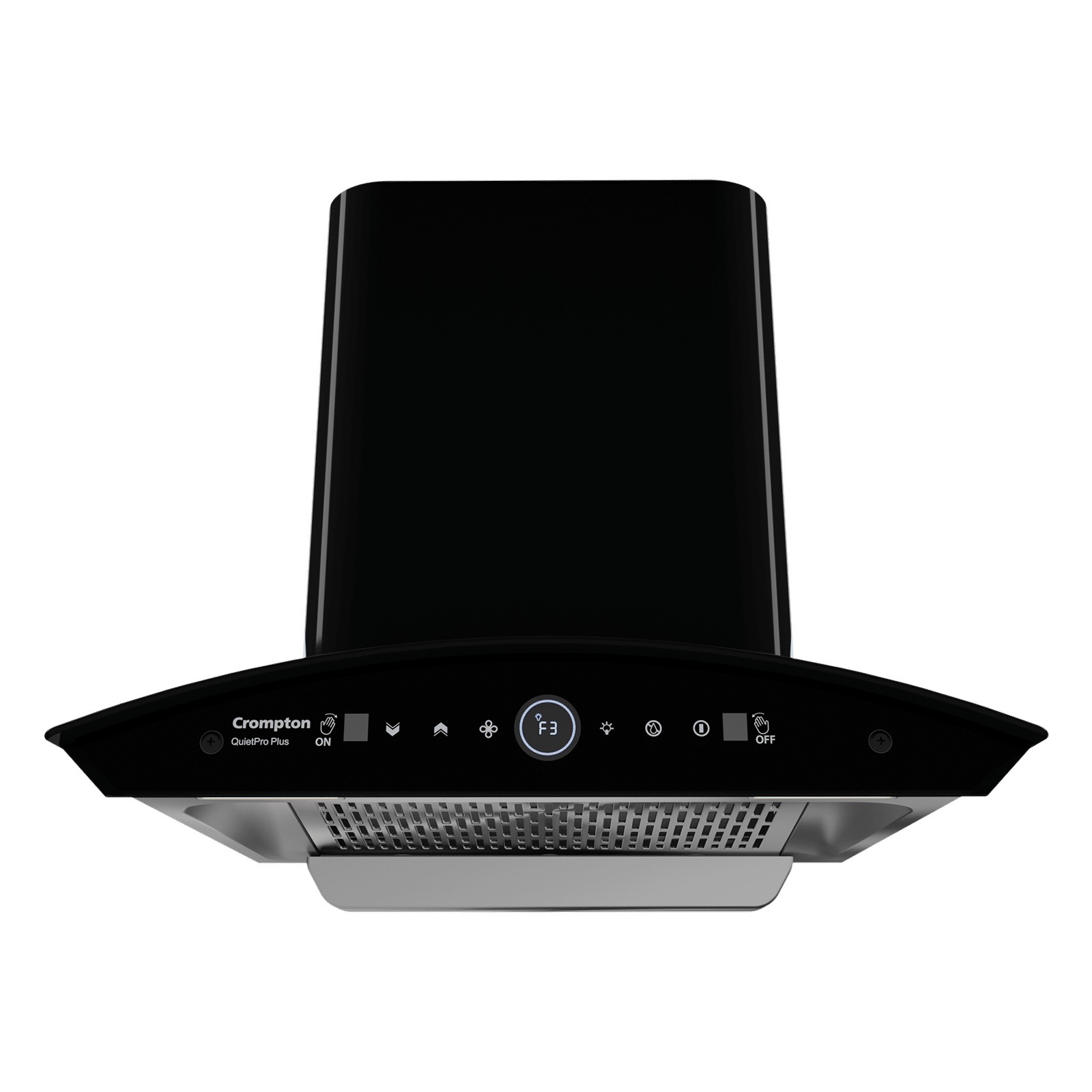 Crompton QuietPro Plus 60cm 1600m3/hr Ducted Auto Clean Wall Mounted Chimney with Gesture Control (Black) Crompton QuietPro Plus 60cm 1600m3/hr Ducted Auto Clean Wall Mounted Chimney with Gesture Control (Black)_1