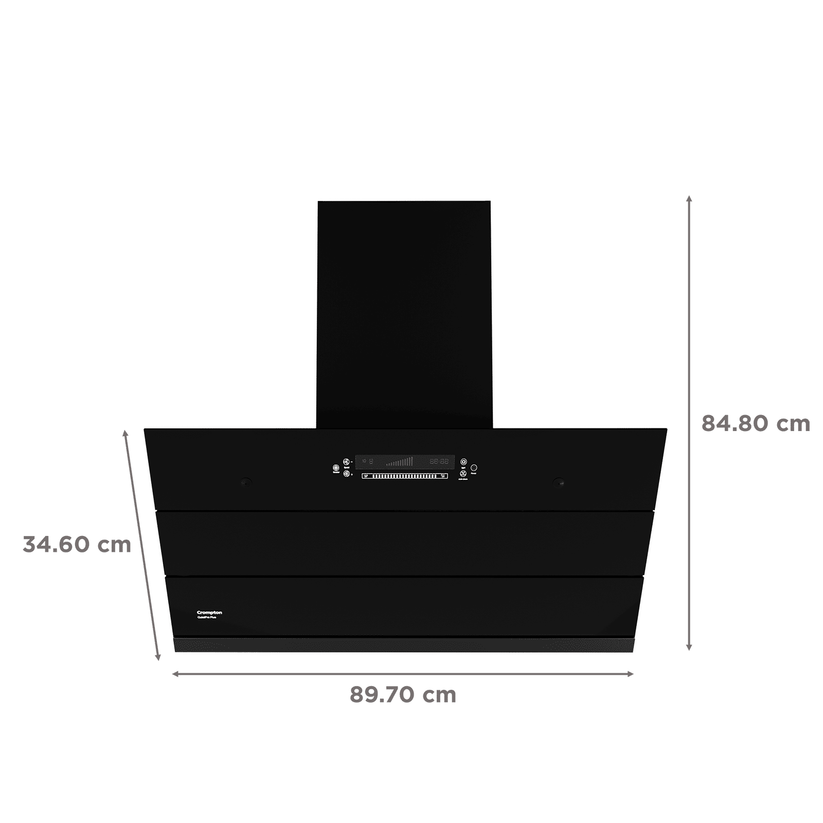 Crompton QuietPro Plus 90cm 1800m3/hr Ducted Auto Clean Wall Mounted Chimney with Gesture Control (Black)_2