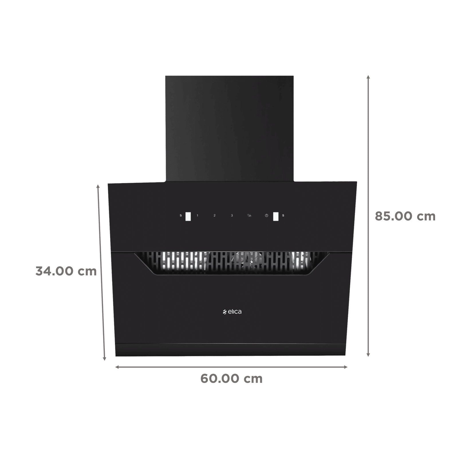 elica EFL 207 HAC LTW VMS 60 60cm 1350m3/hr Ducted Auto Clean Wall Mounted Chimney with Motion Sensor Control (Black) elica EFL 207 HAC LTW VMS 60 60cm 1350m3/hr Ducted Auto Clean Wall Mounted Chimney with Motion Sensor Control (Black)_2