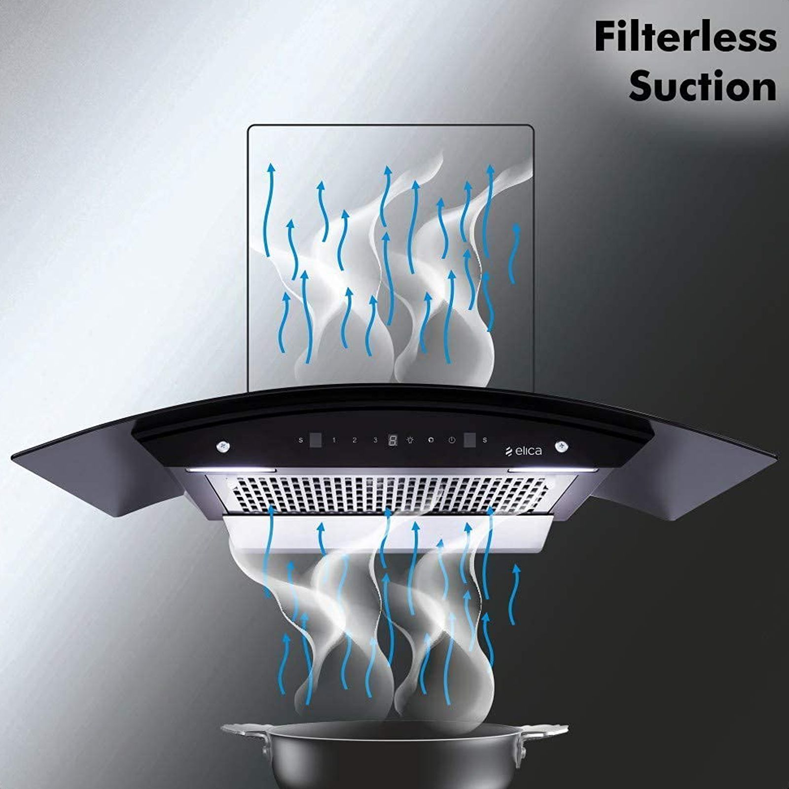 elica WDFL 606 HAC LTW MS NERO 60cm 1200m3/hr Ducted Auto Clean Wall Mounted Chimney with Motion Sensor Control (Black)_10